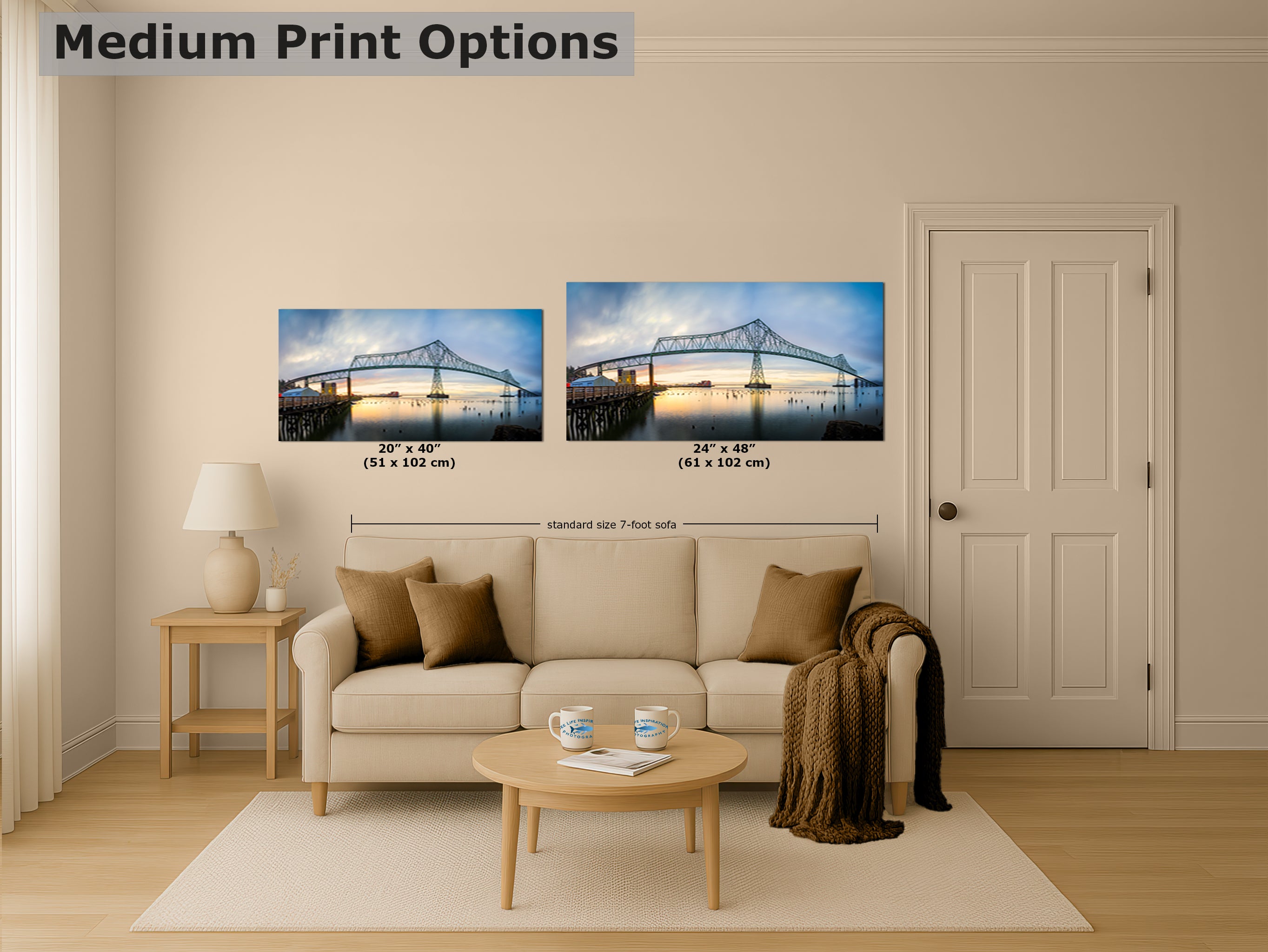 Astoria-Megler Bridge Picture Sunset, Oregon Coast Ocean Picture, Pacific Northwest