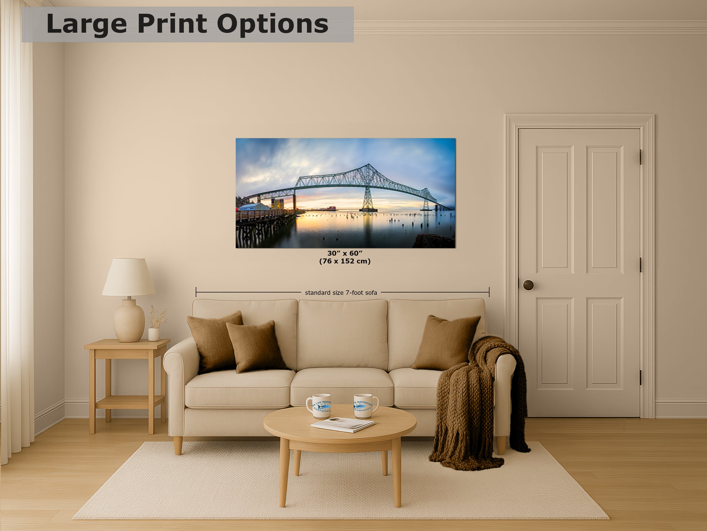 Astoria-Megler Bridge Picture Sunset, Oregon Coast Ocean Picture, Pacific Northwest