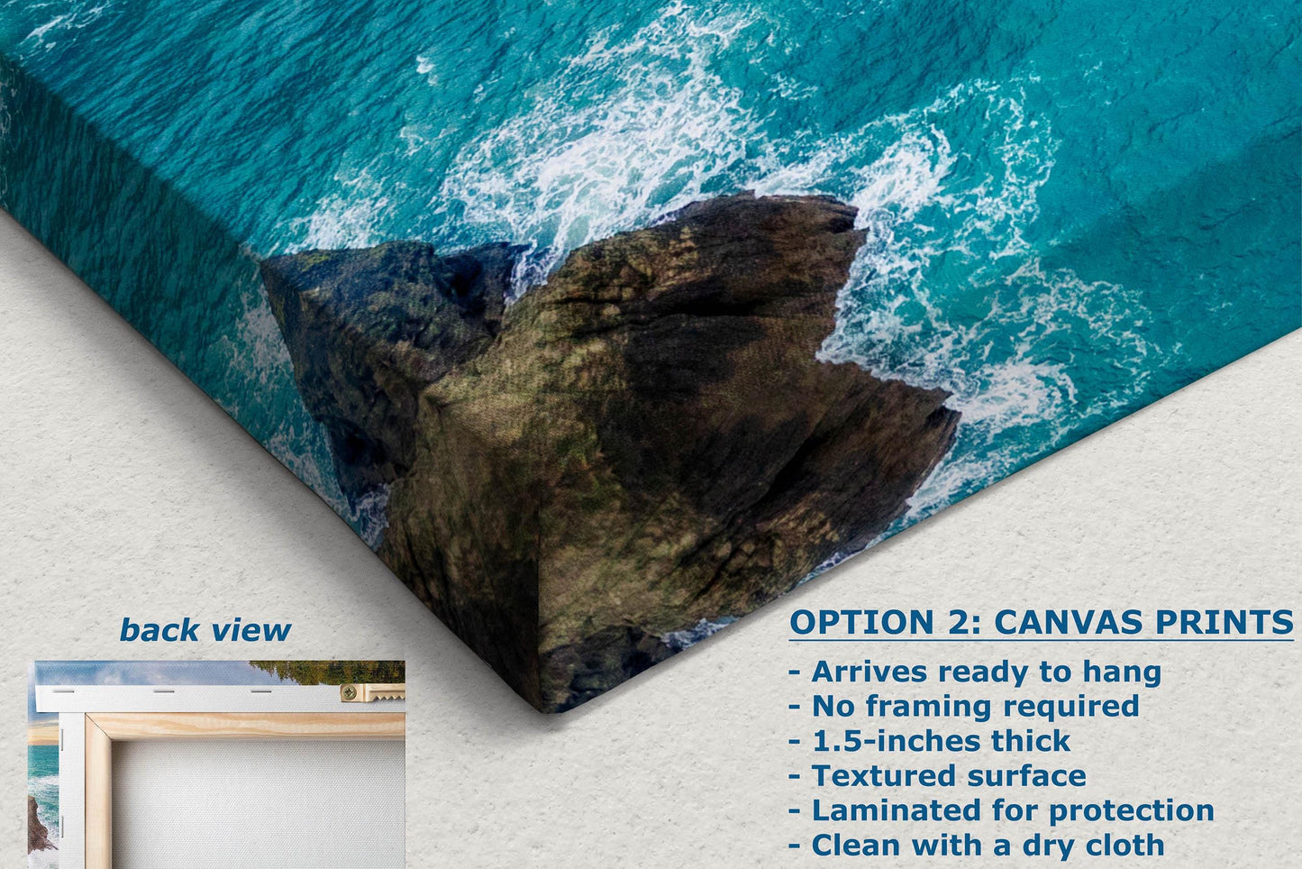 Oregon Coast Seascape Print: Pacific Ocean Rocky Shore Photography Wall Art for Home Decor