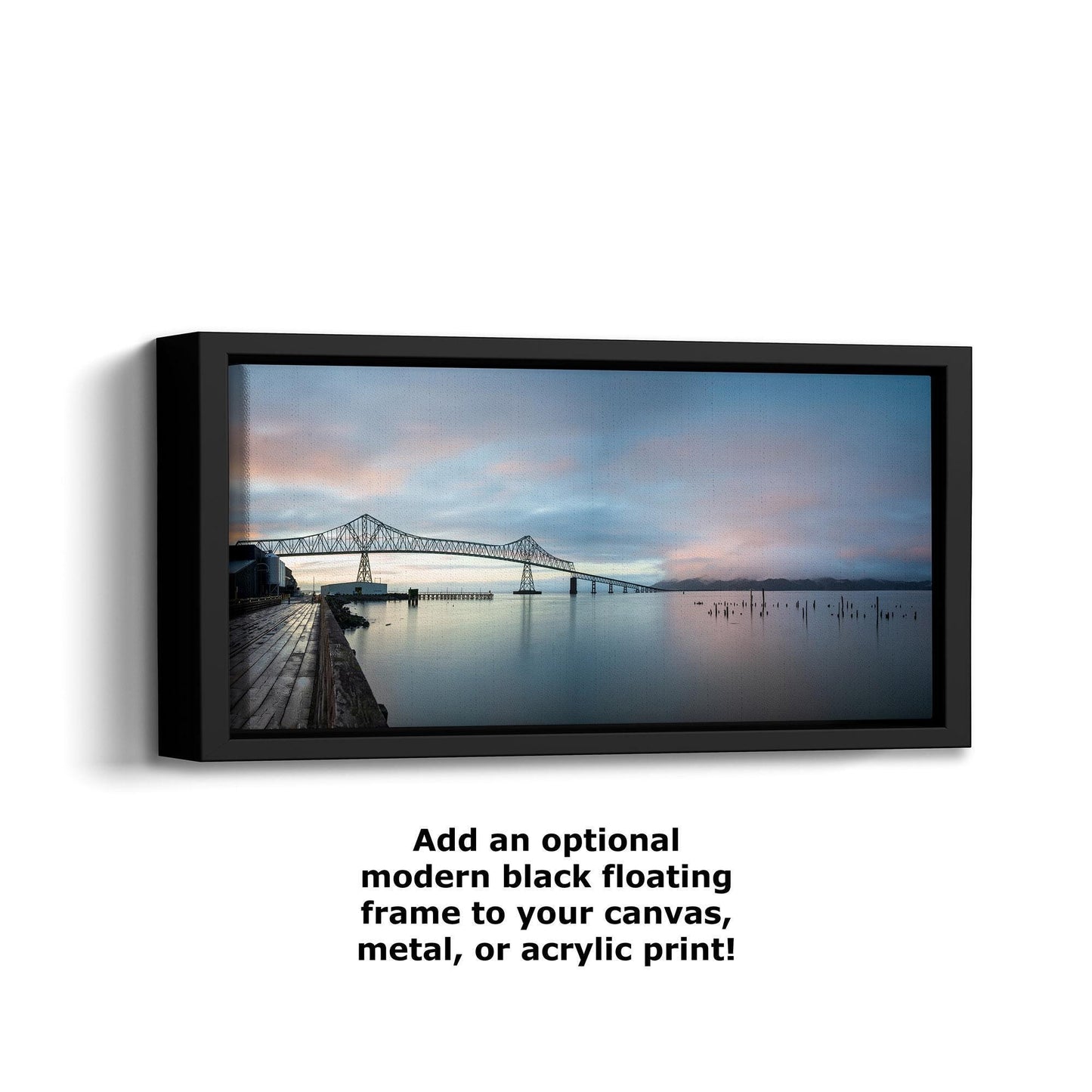 Astoria-Megler Bridge Picture, Oregon Coast Ocean Picture, Pacific Northwest Relaxation Decor for Meditation, Office, and House Decor