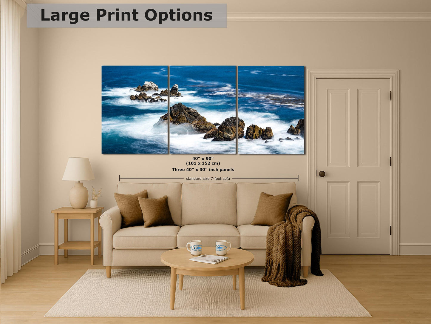 Carmel California Coastline Ocean Picture Nature Photo, Relaxation Artwork, Beach Wall Art for Meditation, Office, and House Decor