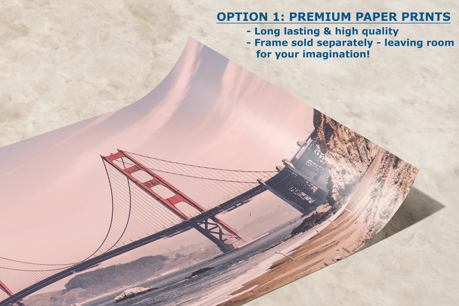 a brochure with a picture of the golden gate bridge
