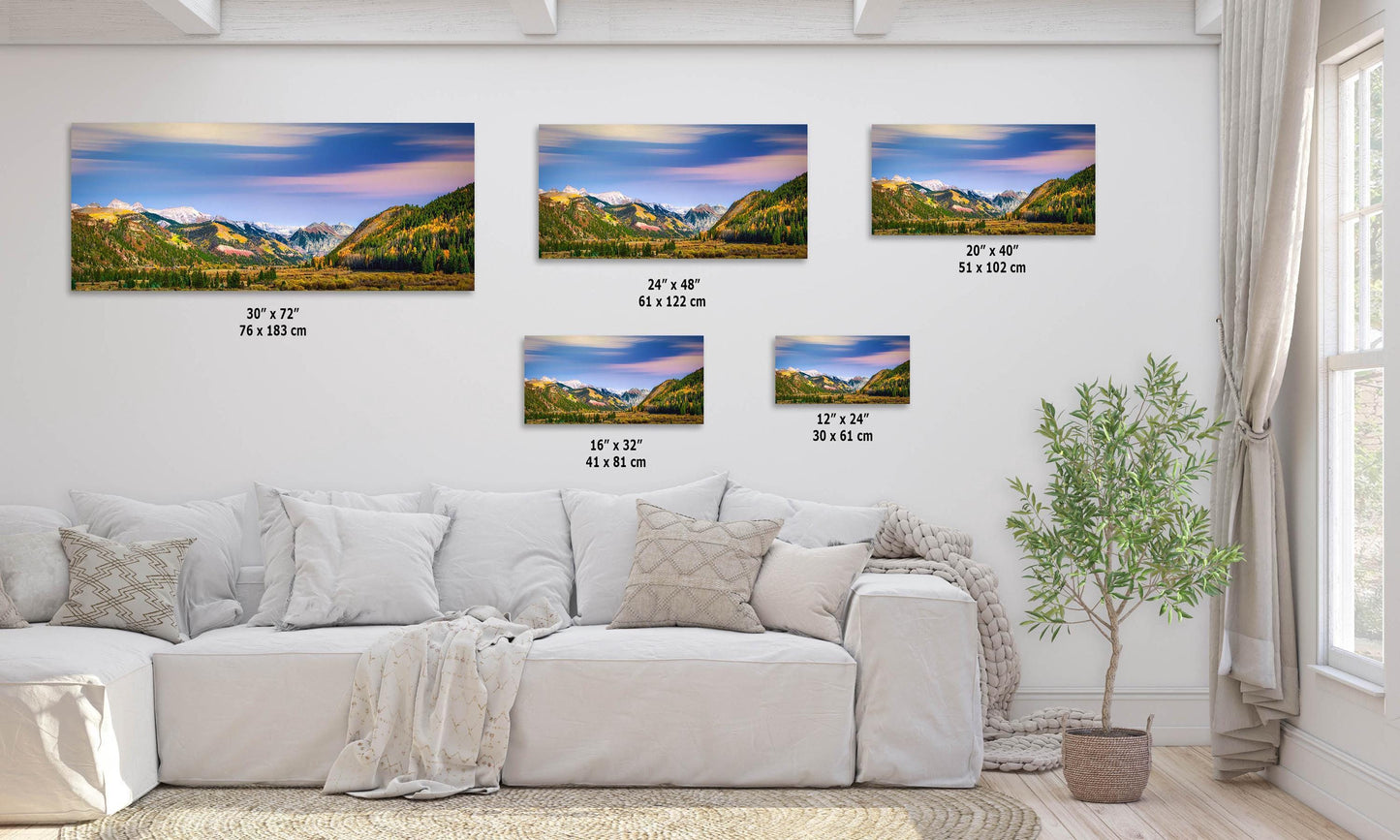 Telluride Colorado San Juan Mountain Picture, Fall Colors Aspen Trees Forest Picture Nature Photo for Relaxation Artwork, Meditation and House Decor