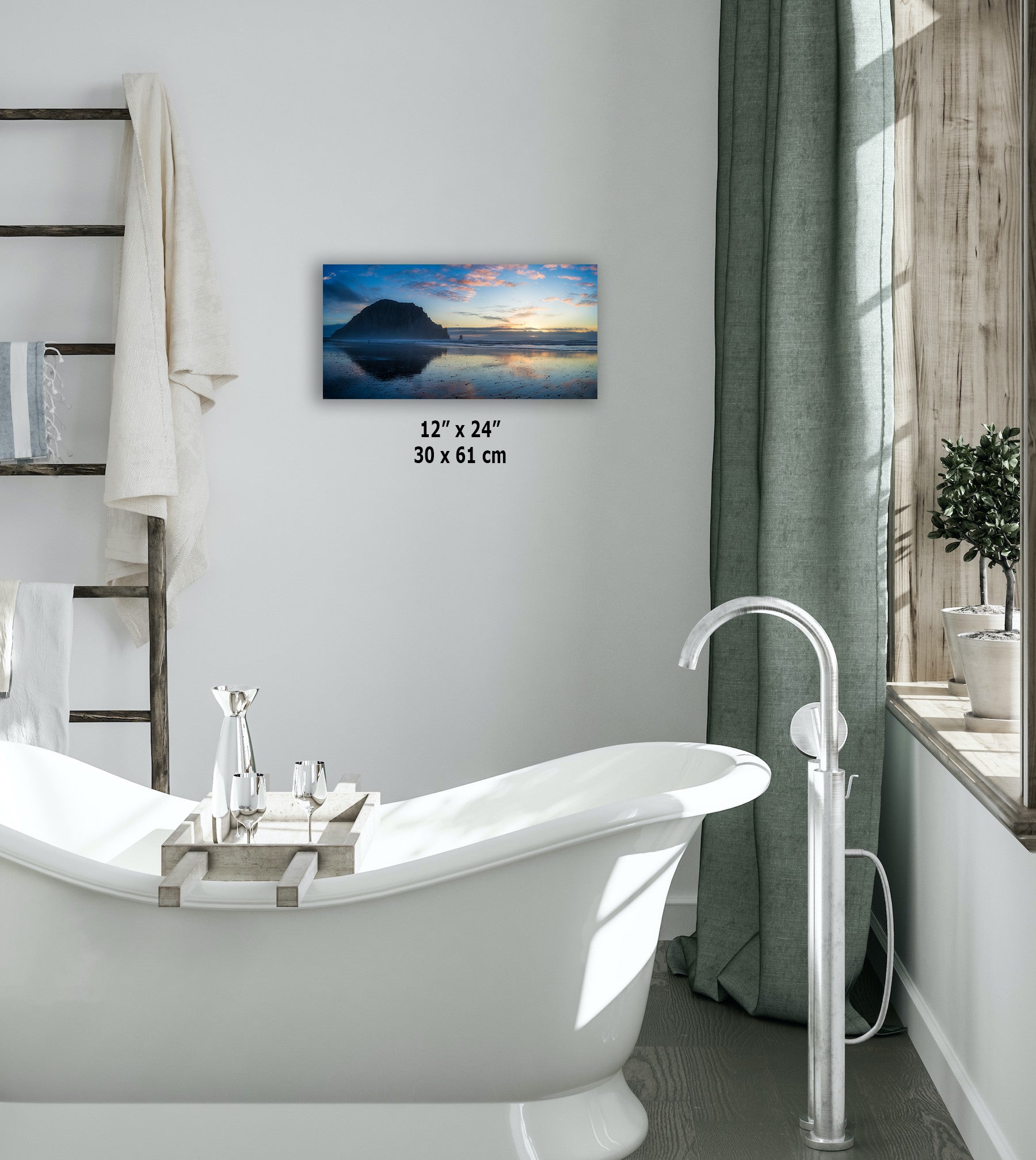 Morro Bay California Coastline Ocean Picture Nature Photo, Morro Rock Reflection, Coastal Relaxation Artwork, Dorm Room, Office & House Decor