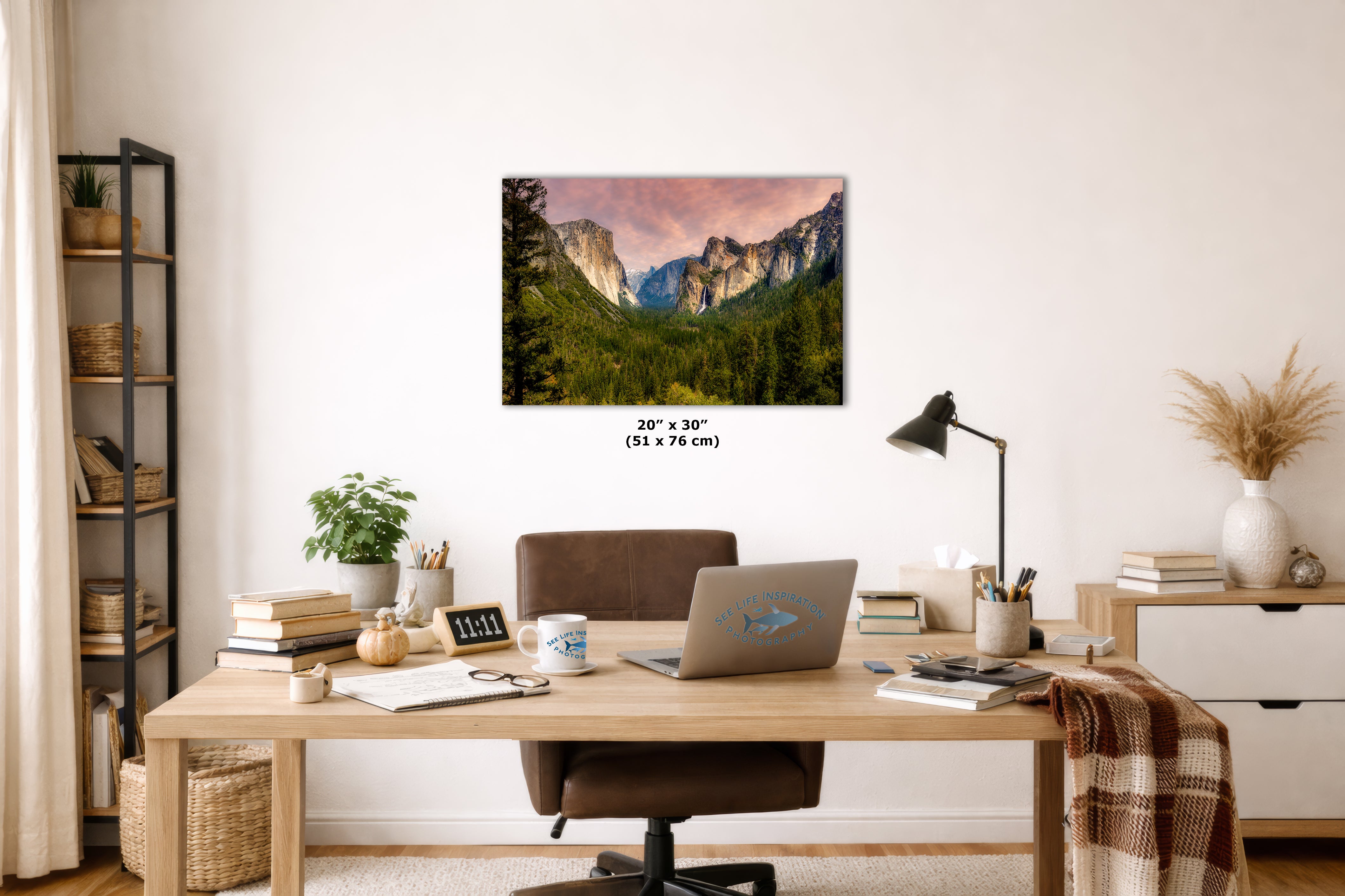 Yosemite National Park Mountain Picture Nature Photo Bohemian Relaxation Artwork for Meditation