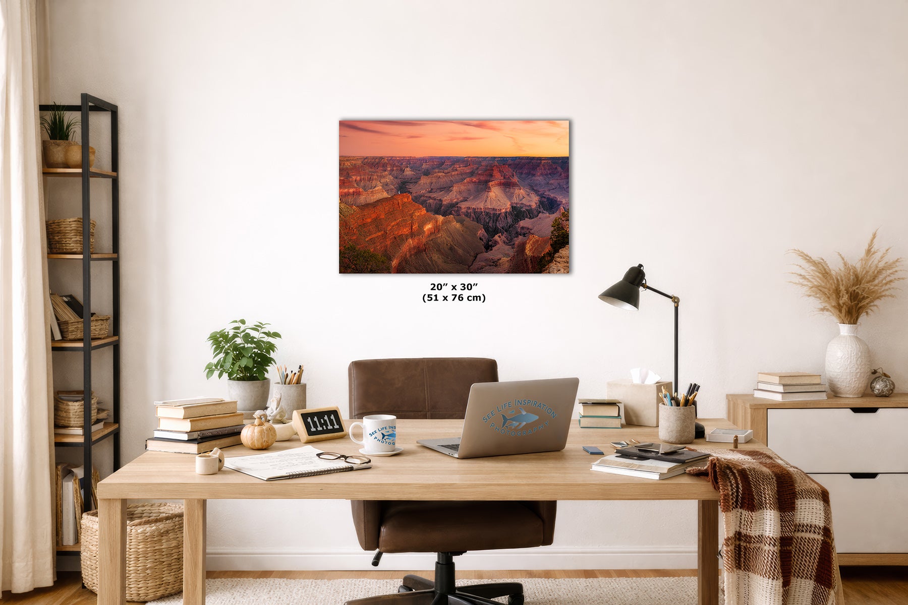 Grand Canyon Arizona Desert Wall Art, Nature Photography for Bohemian, Meditation, Living Room, Office Decor