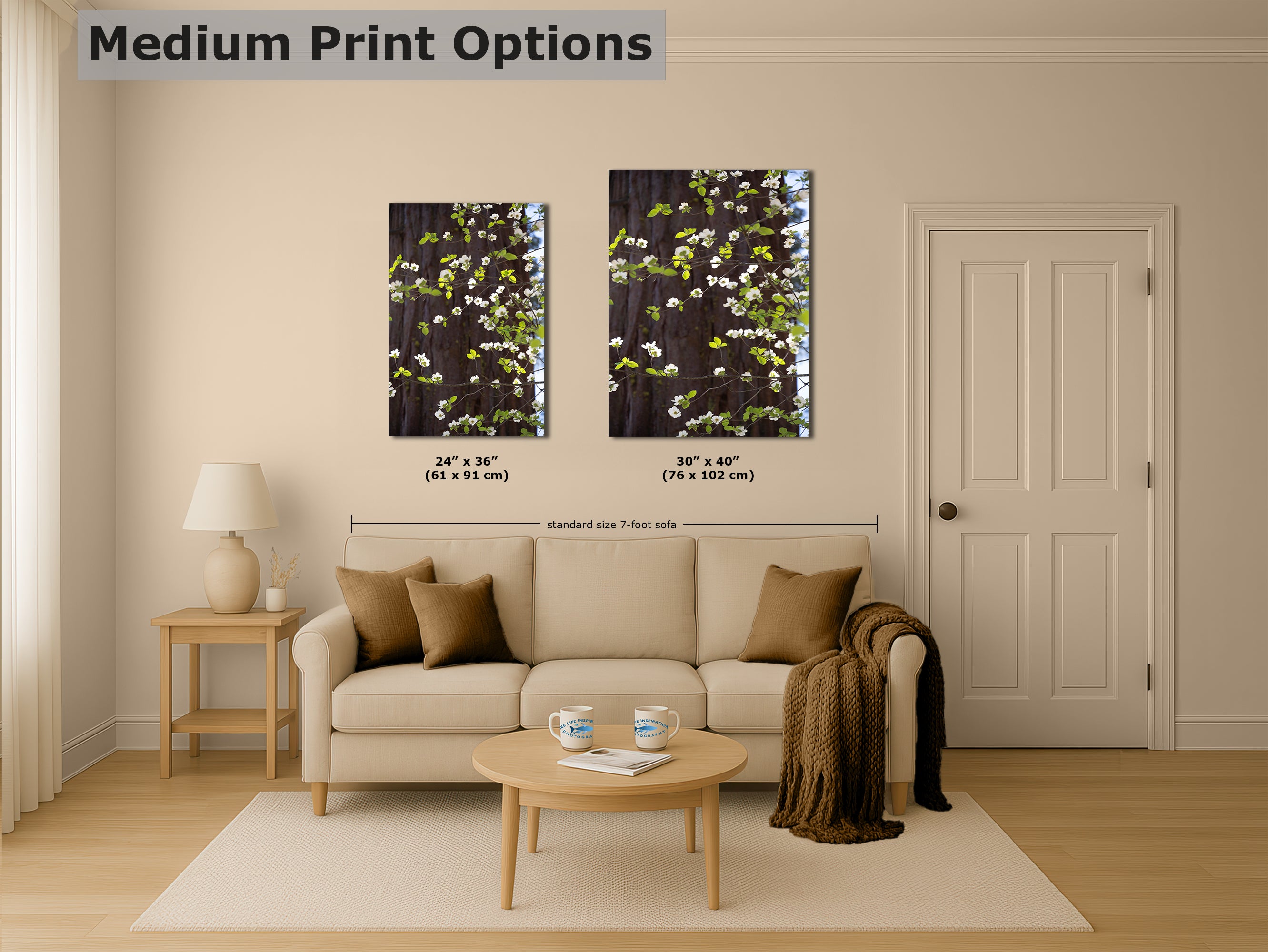 Pacific Dogwood Forest Picture Nature Photo | Yosemite Nature Canvas Print, Forest Bathing for Meditation, Relaxation, Dorm Room Decor