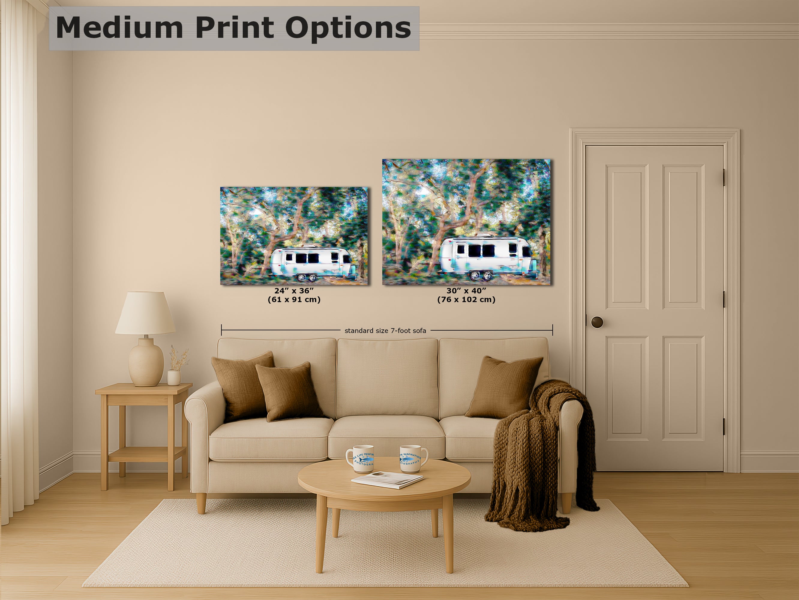 Airstream with Coast Live Oak Camping Decor