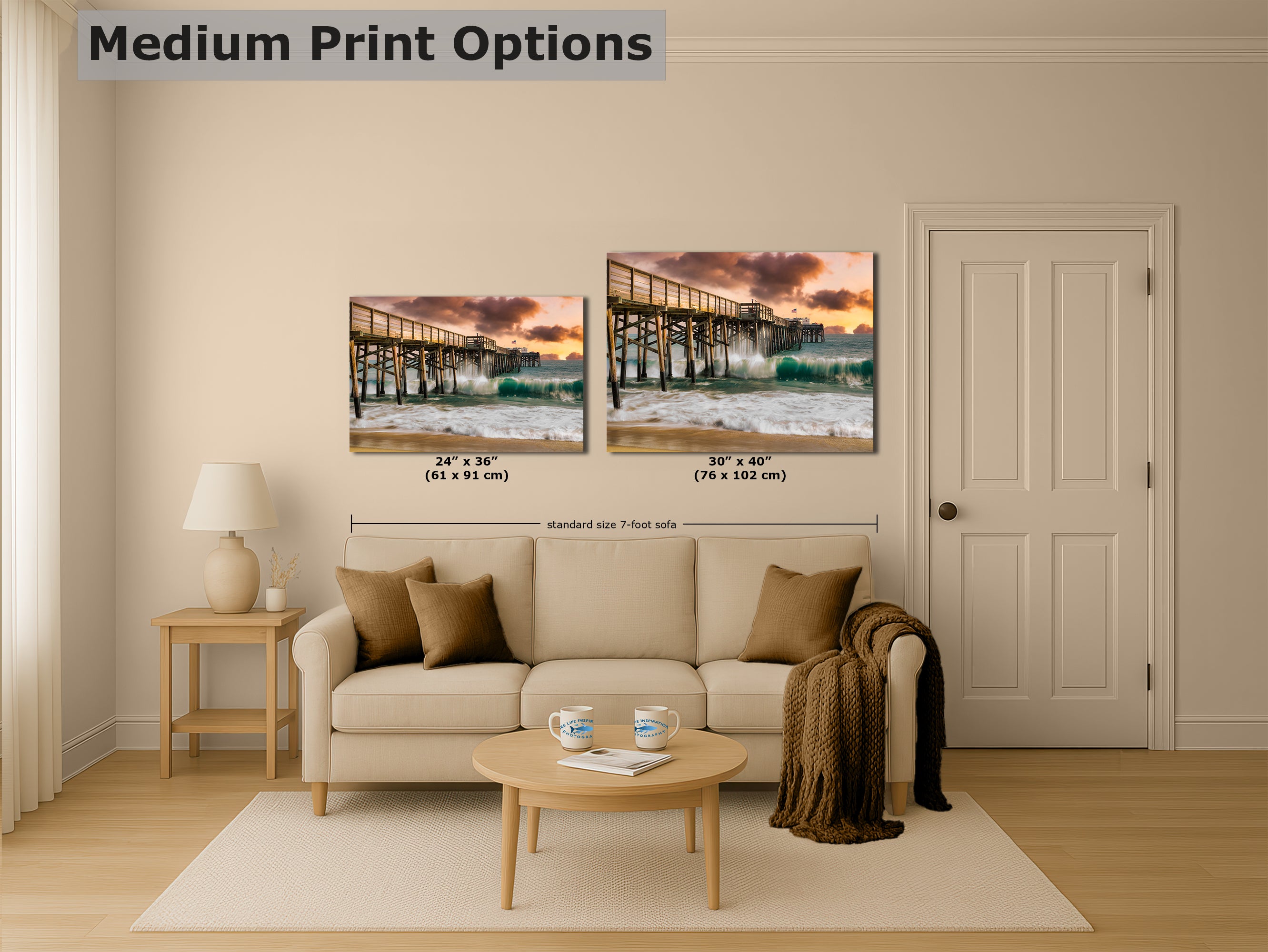 Southern California Coastline Ocean Picture Nature Photo, Relaxation Artwork, Newport Beach Pier Wall Art, Coastal Sunset Decor