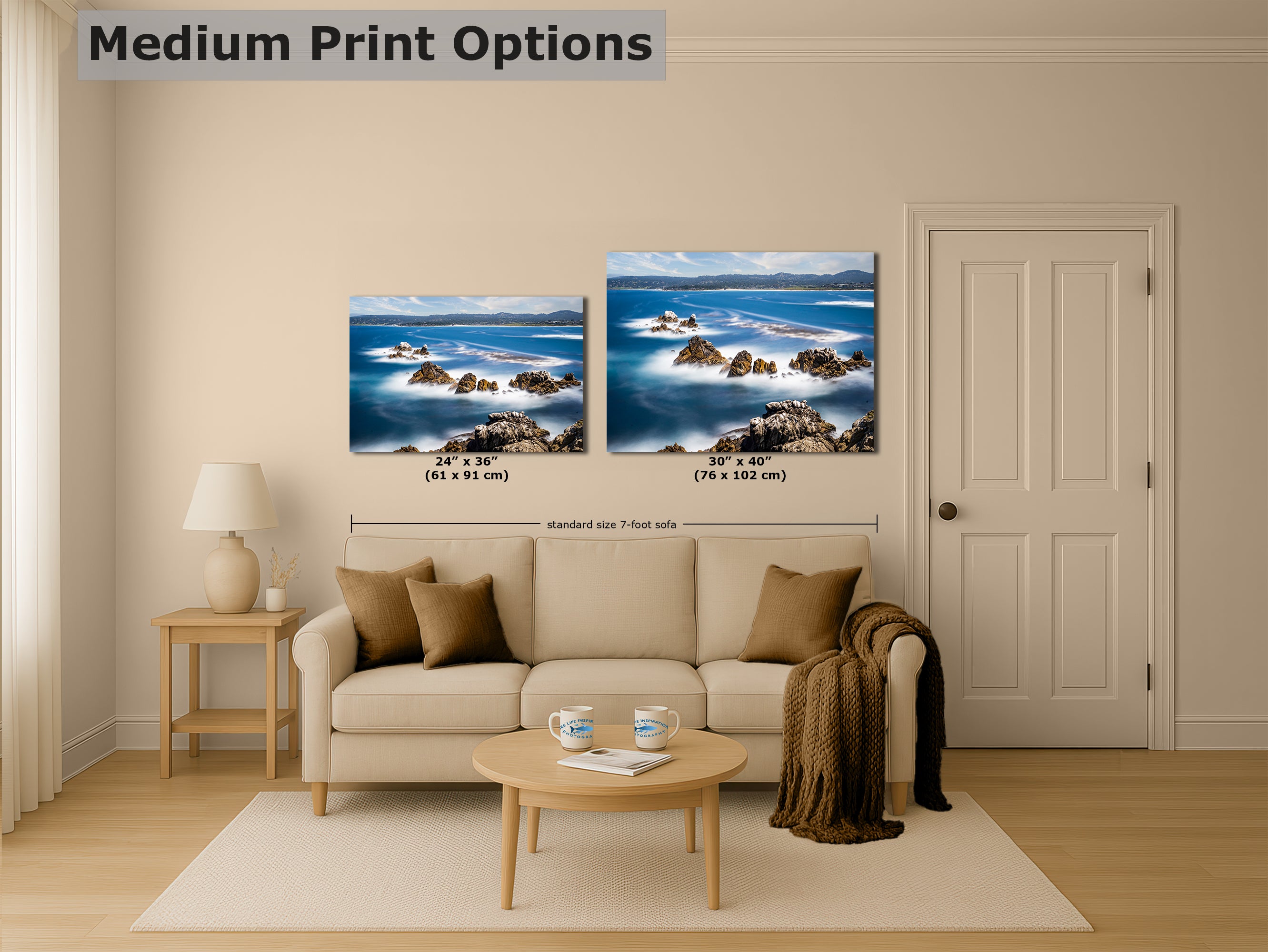 Point Lobos Shoreline, Carmel California Coastline Ocean Picture, Relaxation Artwork Nature Photo for Meditation, Office, Dorm, House Decor