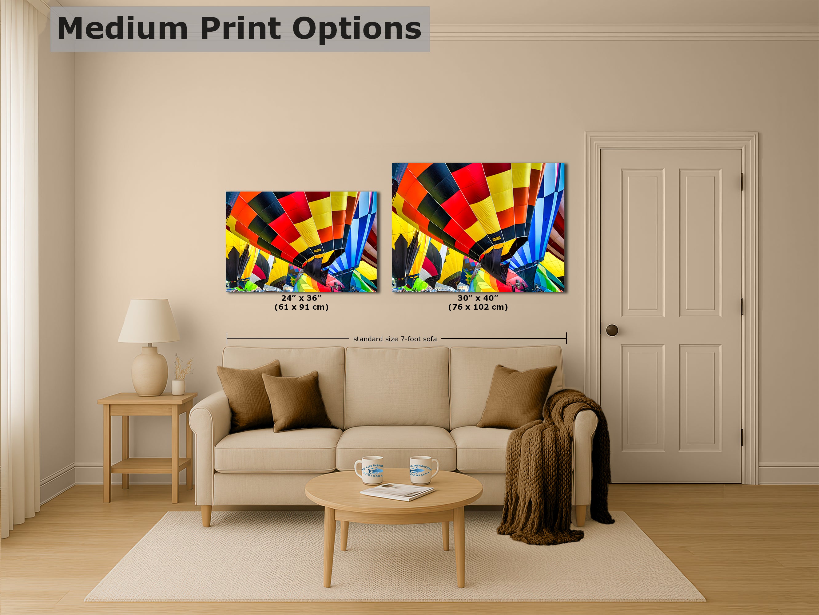 Hot Air Balloon Festival Mass Ascension Close Up | Albuquerque New Mexico Balloon Fiesta Wall Art | Office, Cubicle & House Decor