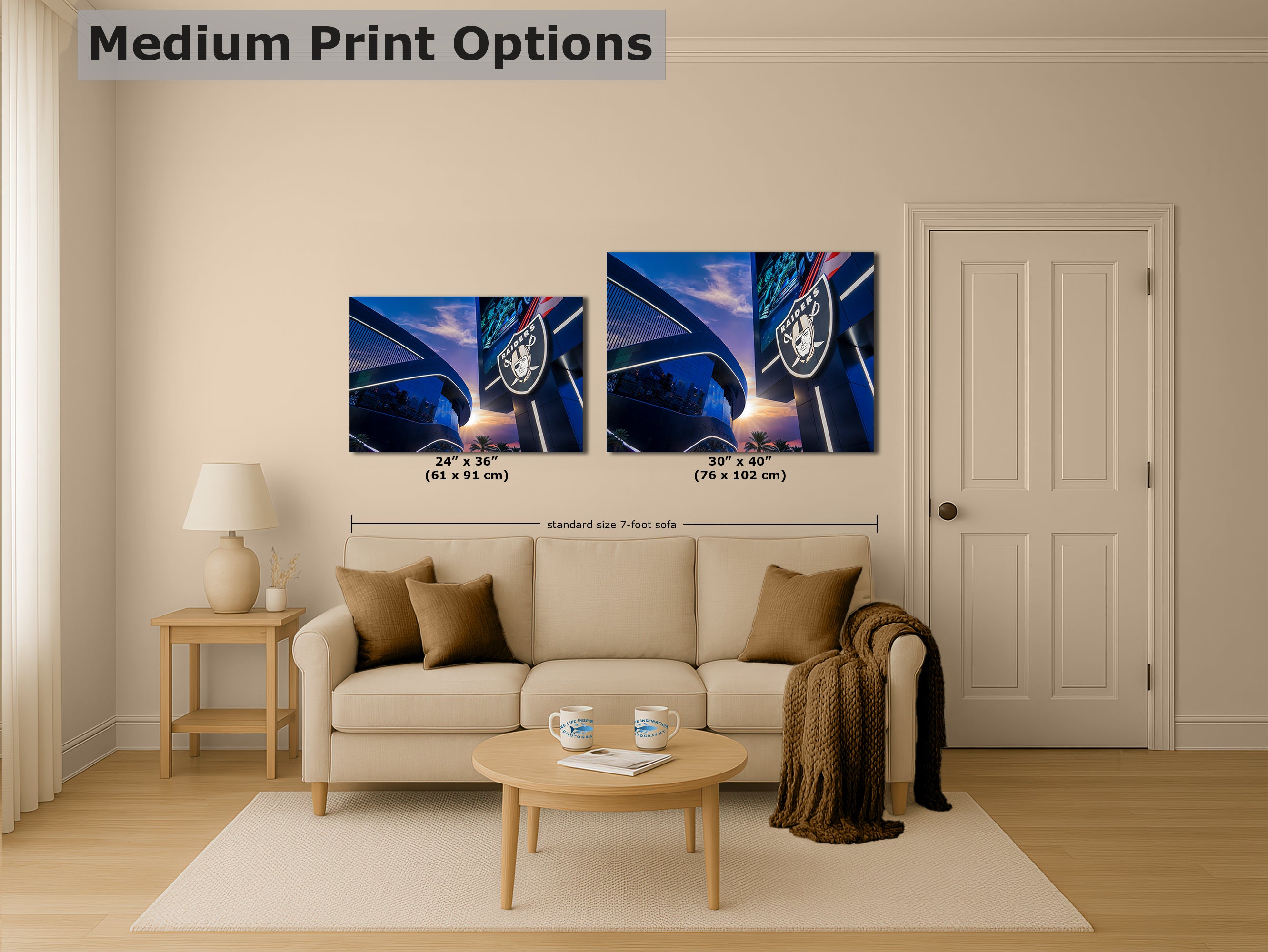 Las Vegas Raiders Football Decor, Allegiant Stadium Photograph Poster, NFL Man Cave, Dorm Room & Office Wall Art