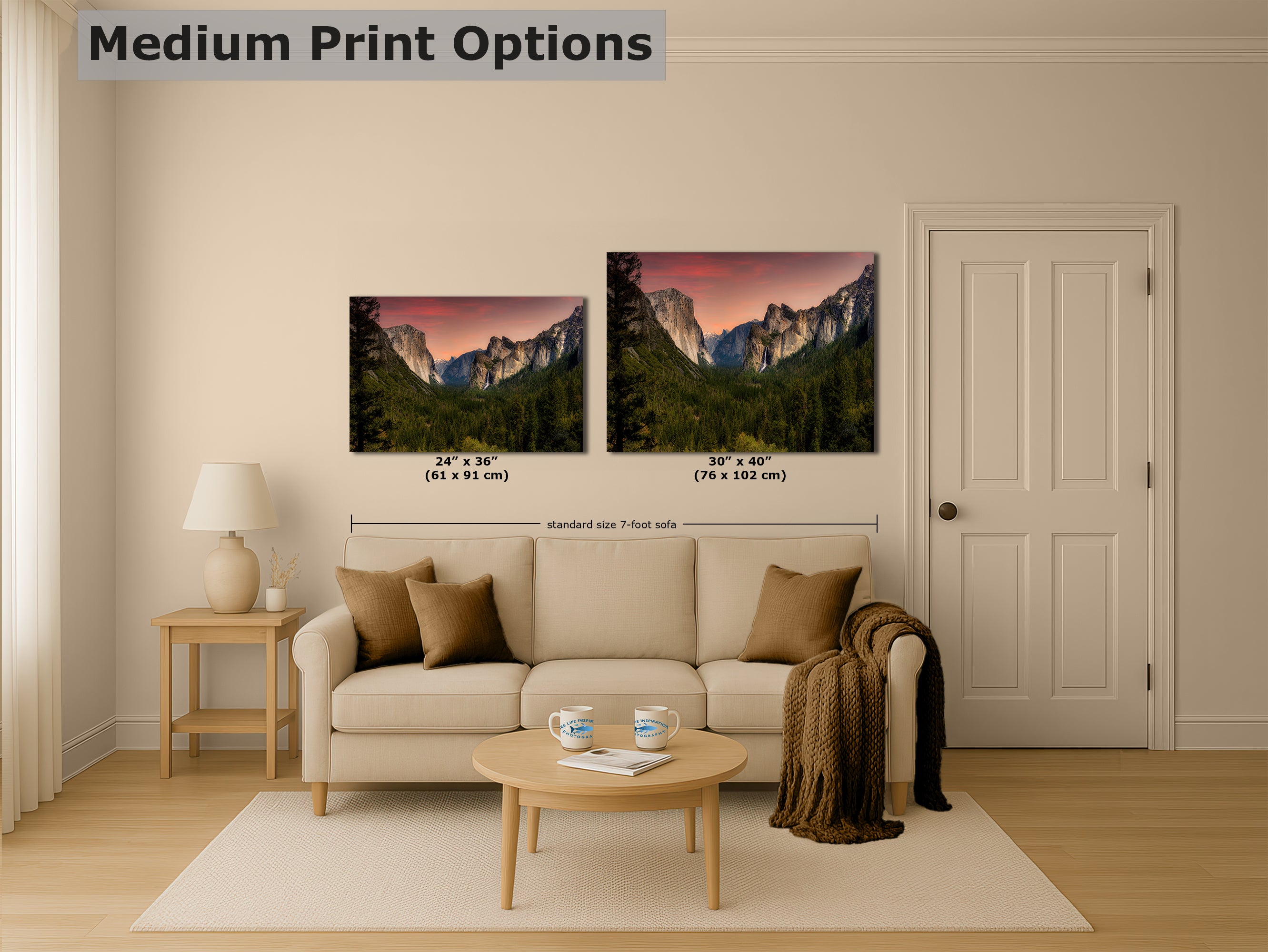 Yosemite National Park Mountain Picture Nature Photo Bohemian Relaxation Artwork for Meditation