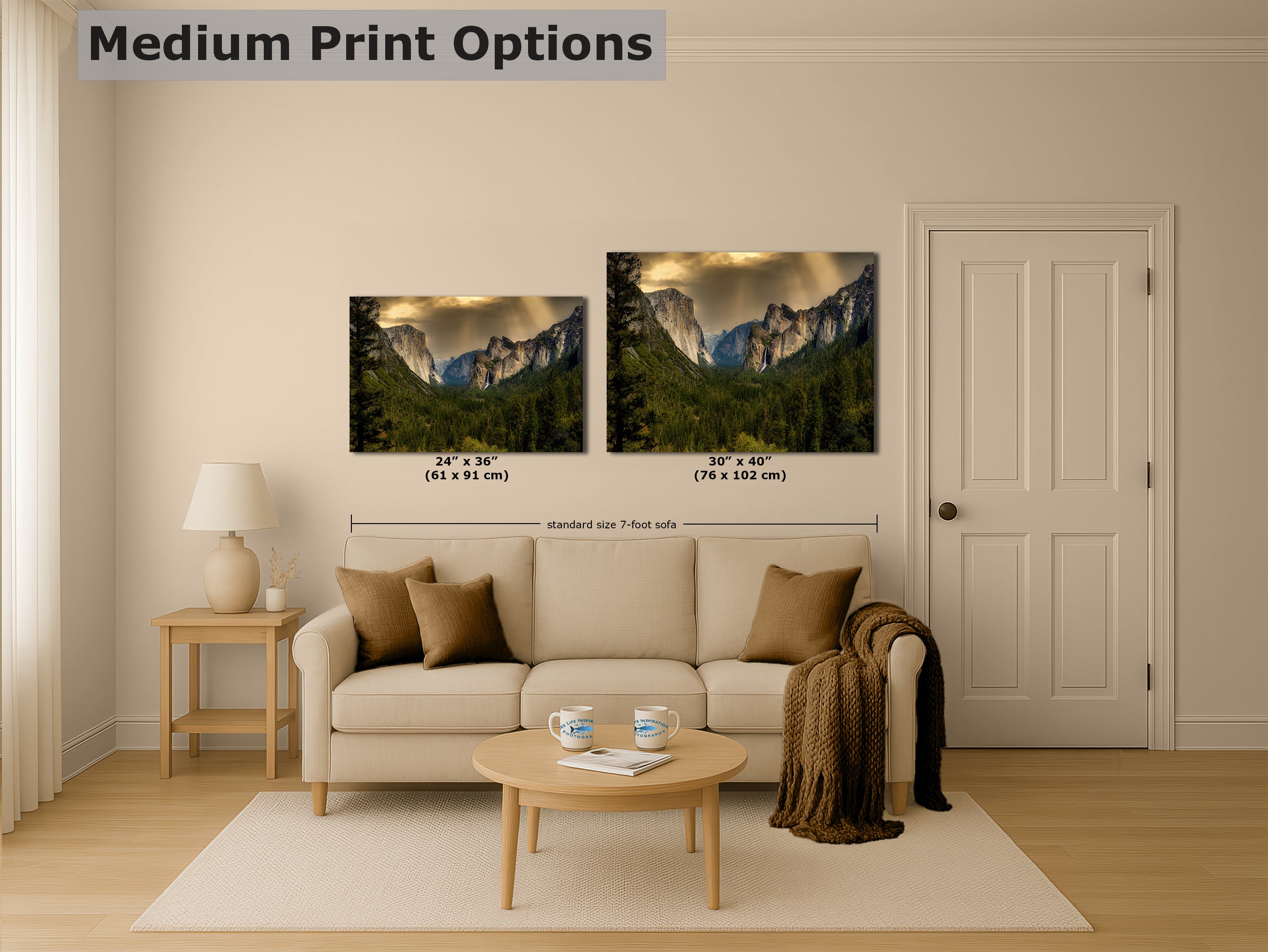 Yosemite National Park Mountain Picture Nature Photo Bohemian Relaxation Artwork for Meditation