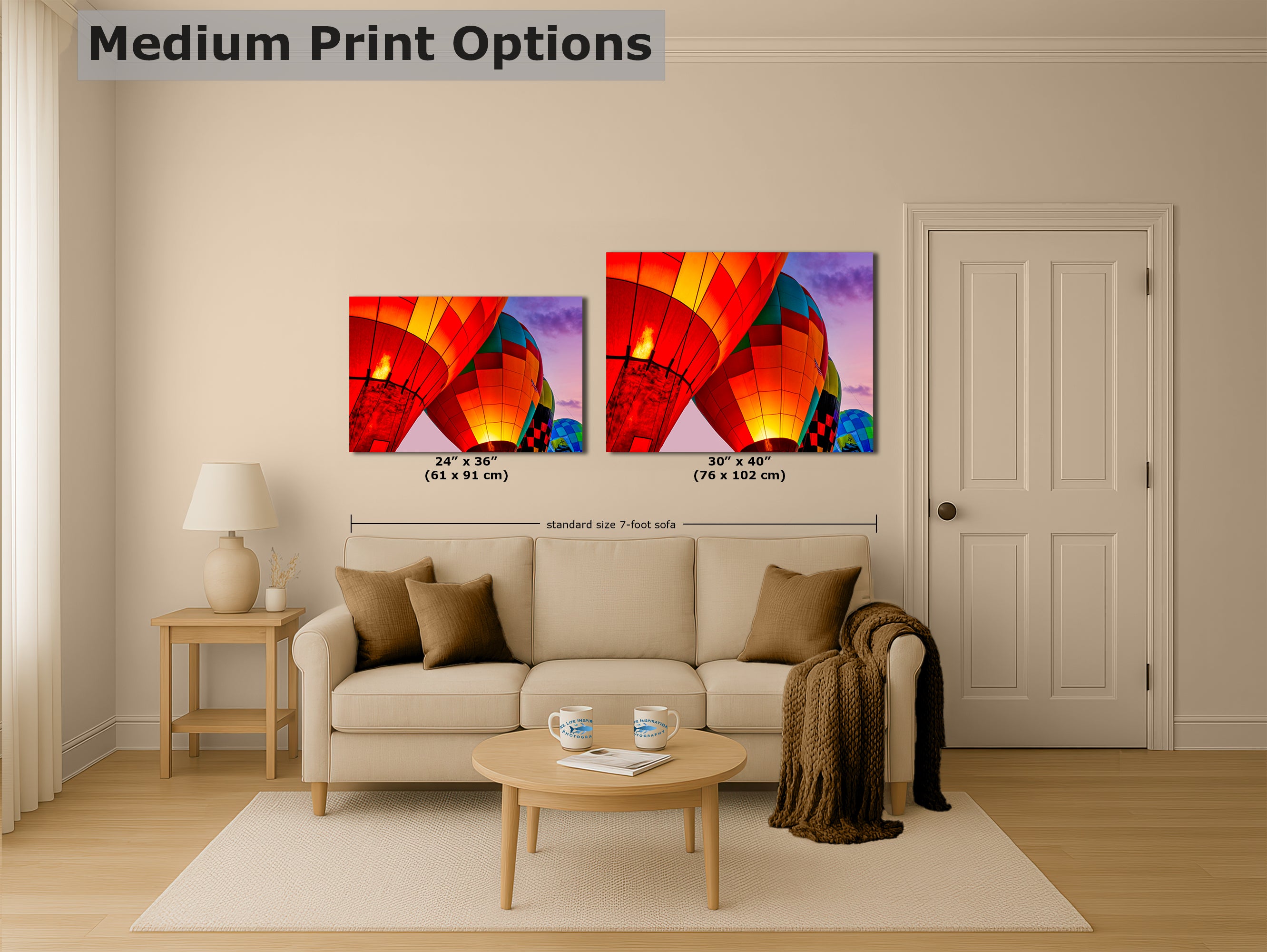 Hot Air Balloon Festival Morning Glow Photo | Albuquerque New Mexico Balloon Fiesta Wall Art | Office, Cubicle & House Decor