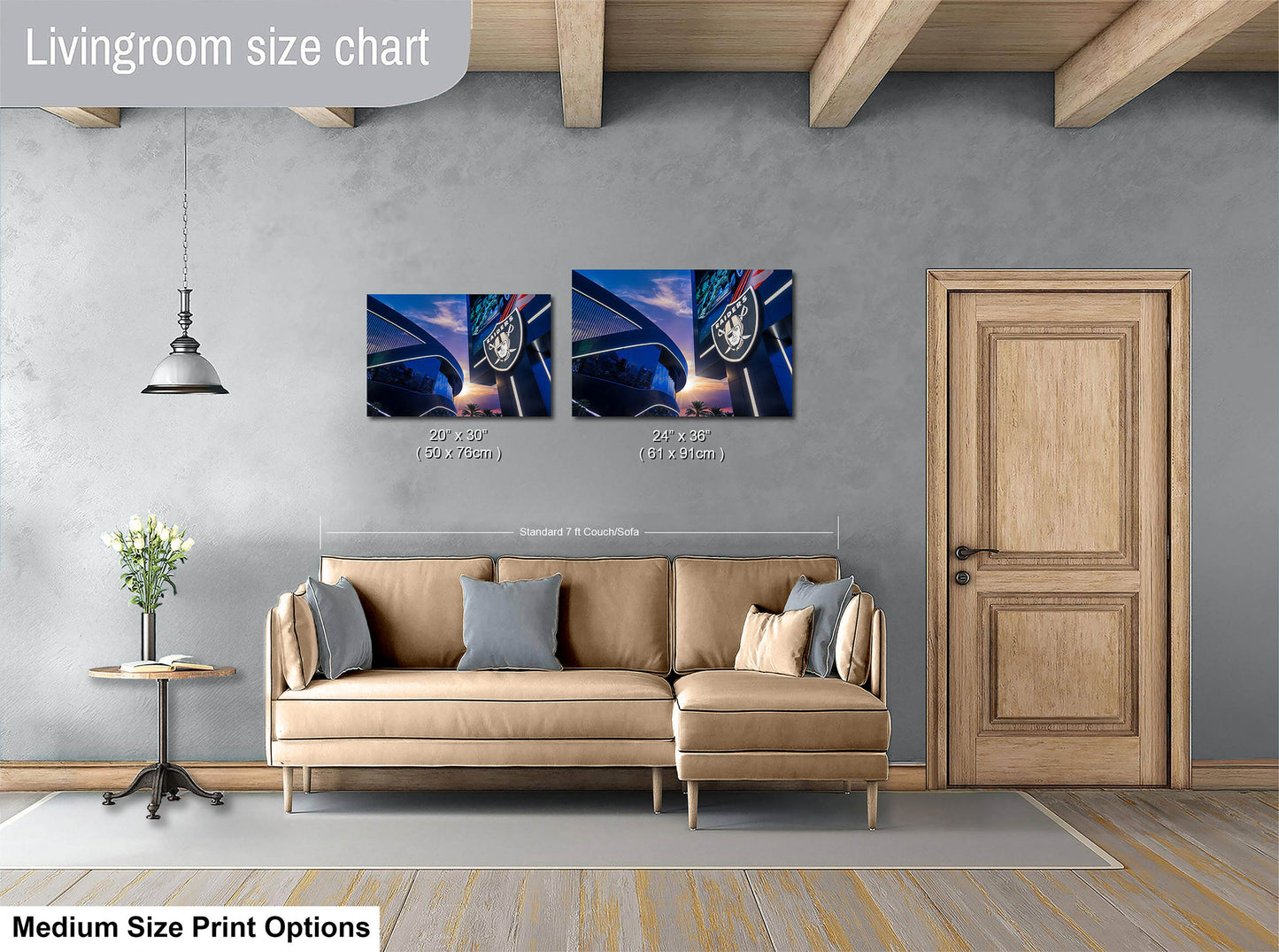 Las Vegas Raiders Football Gift Decor, Allegiant Stadium Photograph Poster, NFL Man Cave, Dorm Room & Office Wall Art