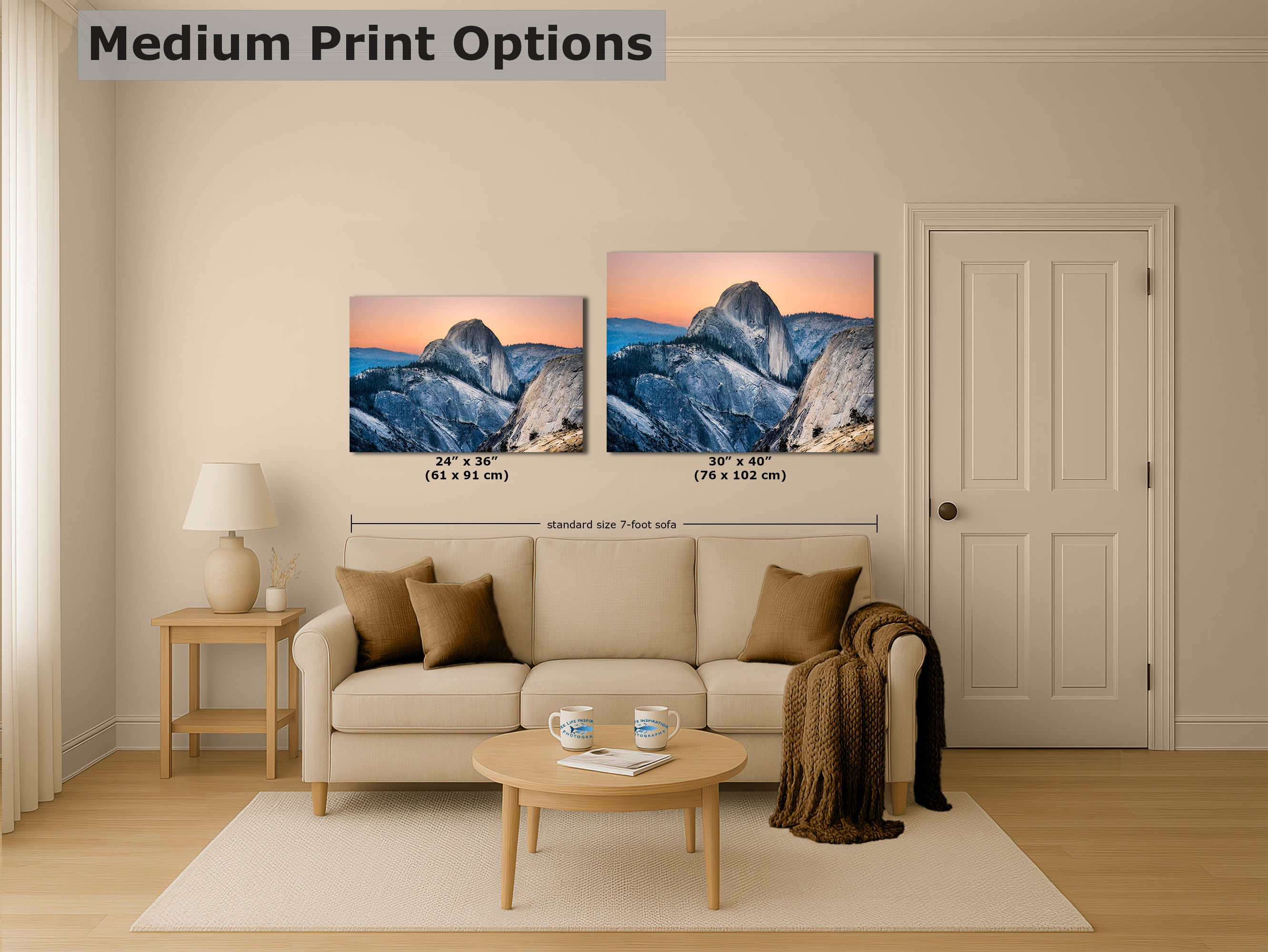Glacier Point Yosemite National Park Mountain Picture, Half Dome Nature Photo Canvas Relaxation Artwork