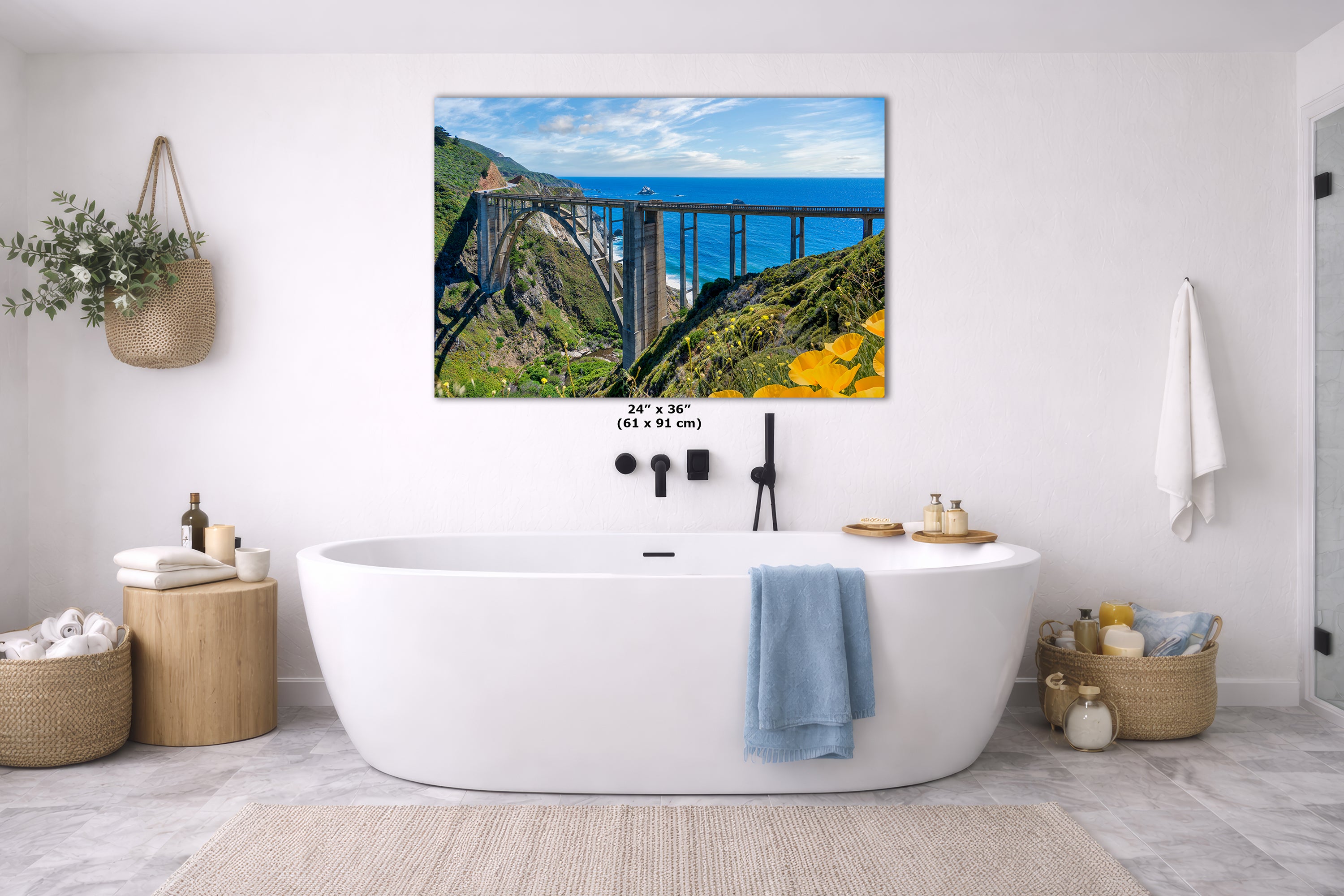 Bixby Bridge Ocean Picture, Big Sur California Coastline Nature Photo