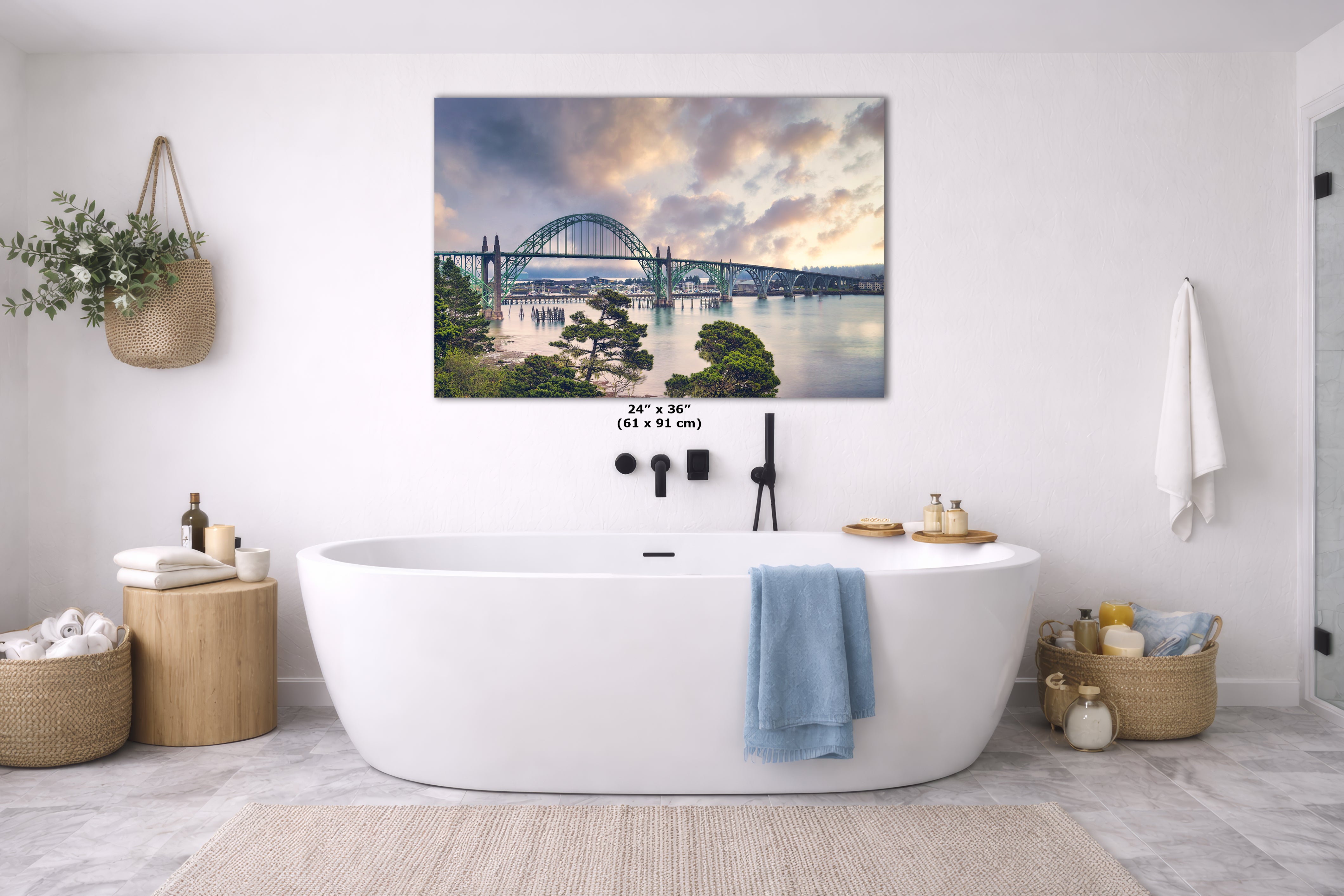 Alsea Bay Bridge Picture, Waldport Oregon Coast Ocean Picture, Pacific Northwest