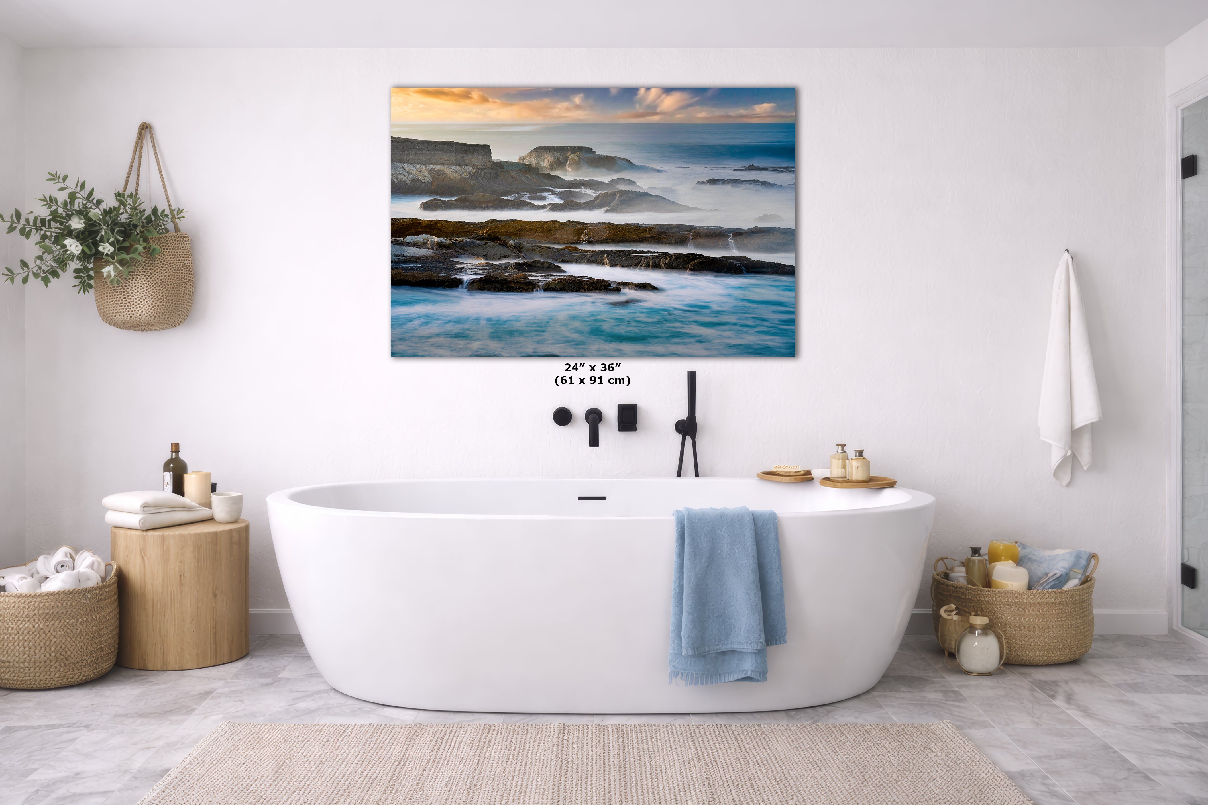 Limited Edition Fine Art Photography Ocean Picture, California Coastline Sea Mist