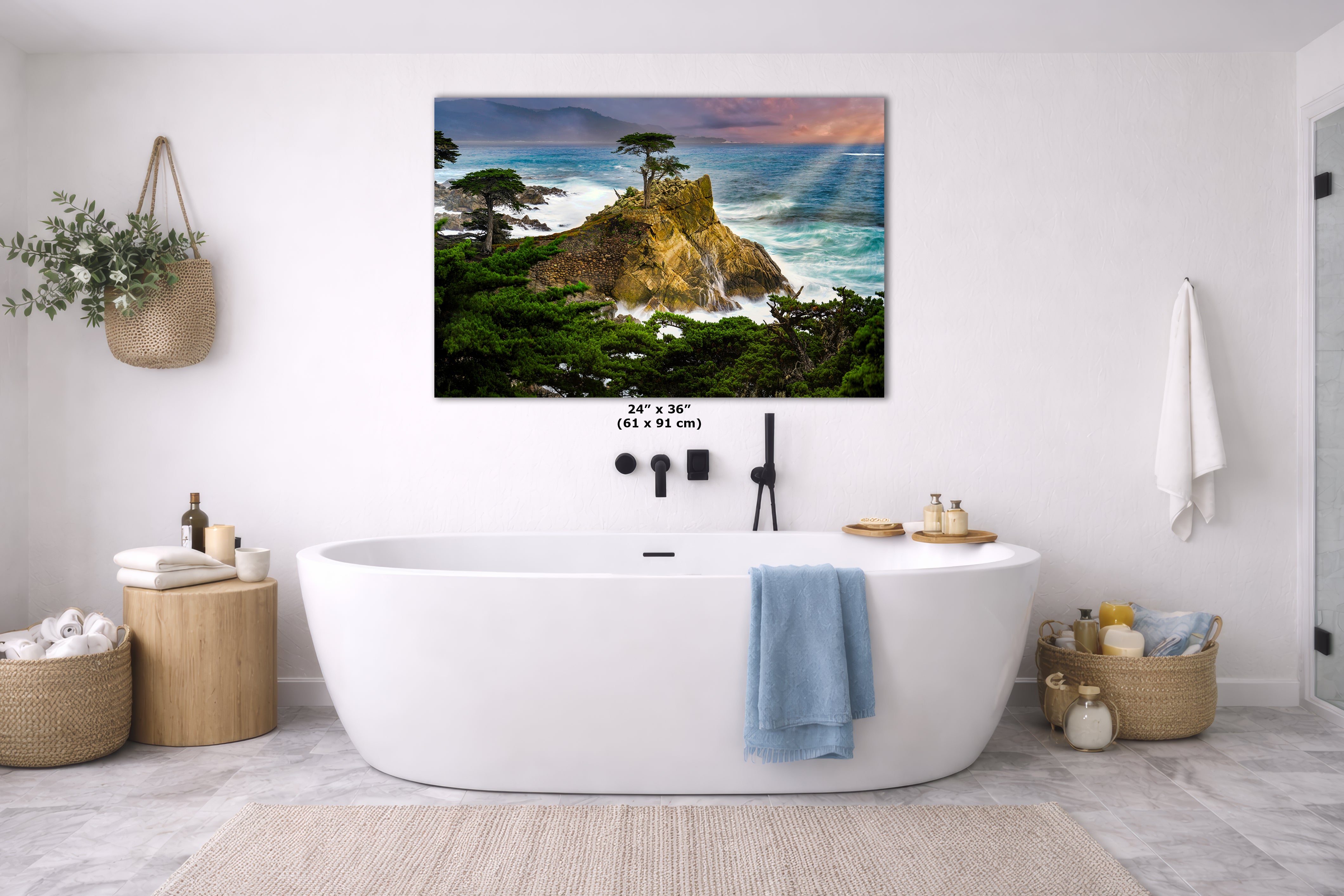 California Coastline Limited Edition Fine Art Print – Lone Cypress Ocean Picture Nature Photo