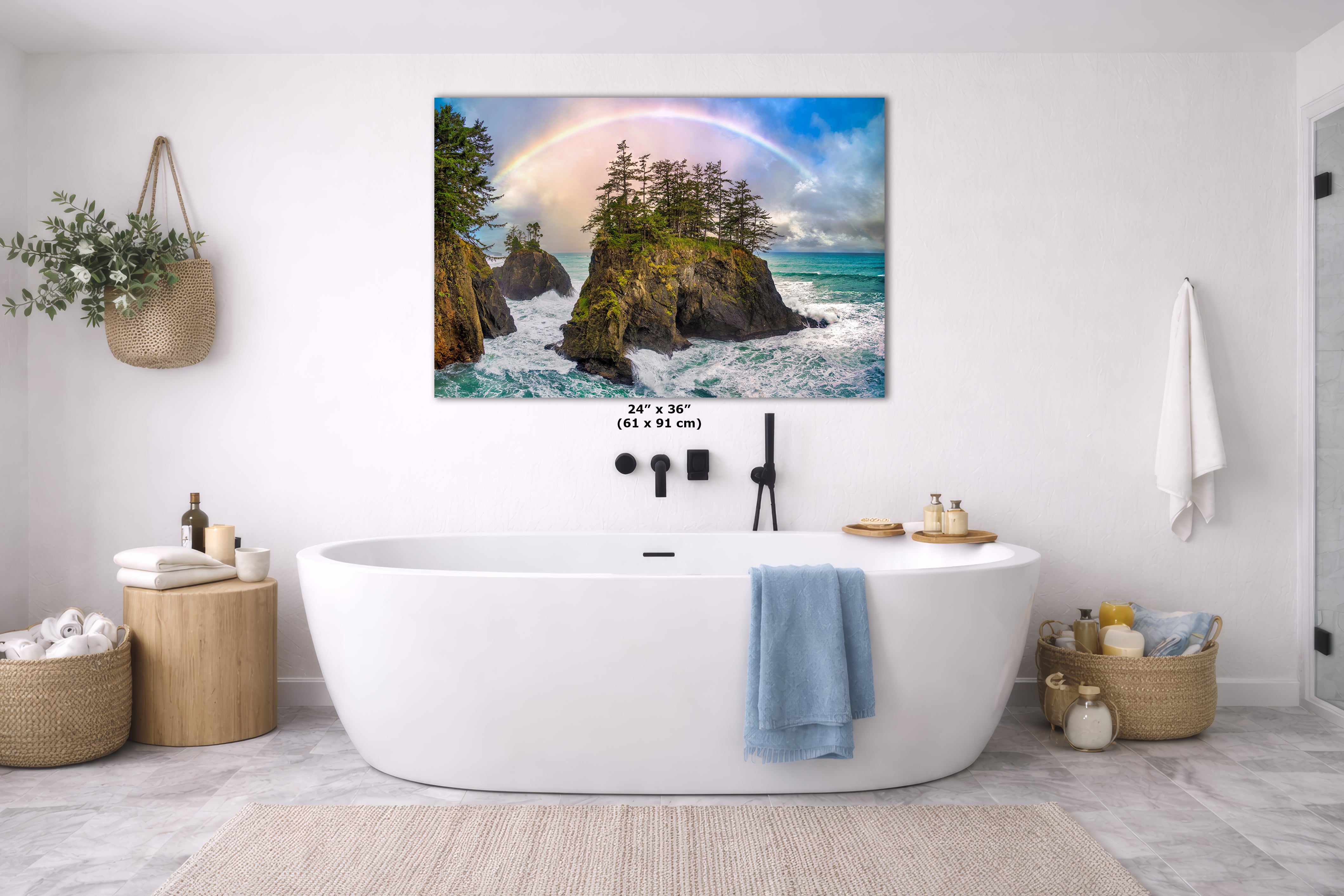 Oregon Coast Fine Art Print Limited Edition Rainbow Ocean Seascape