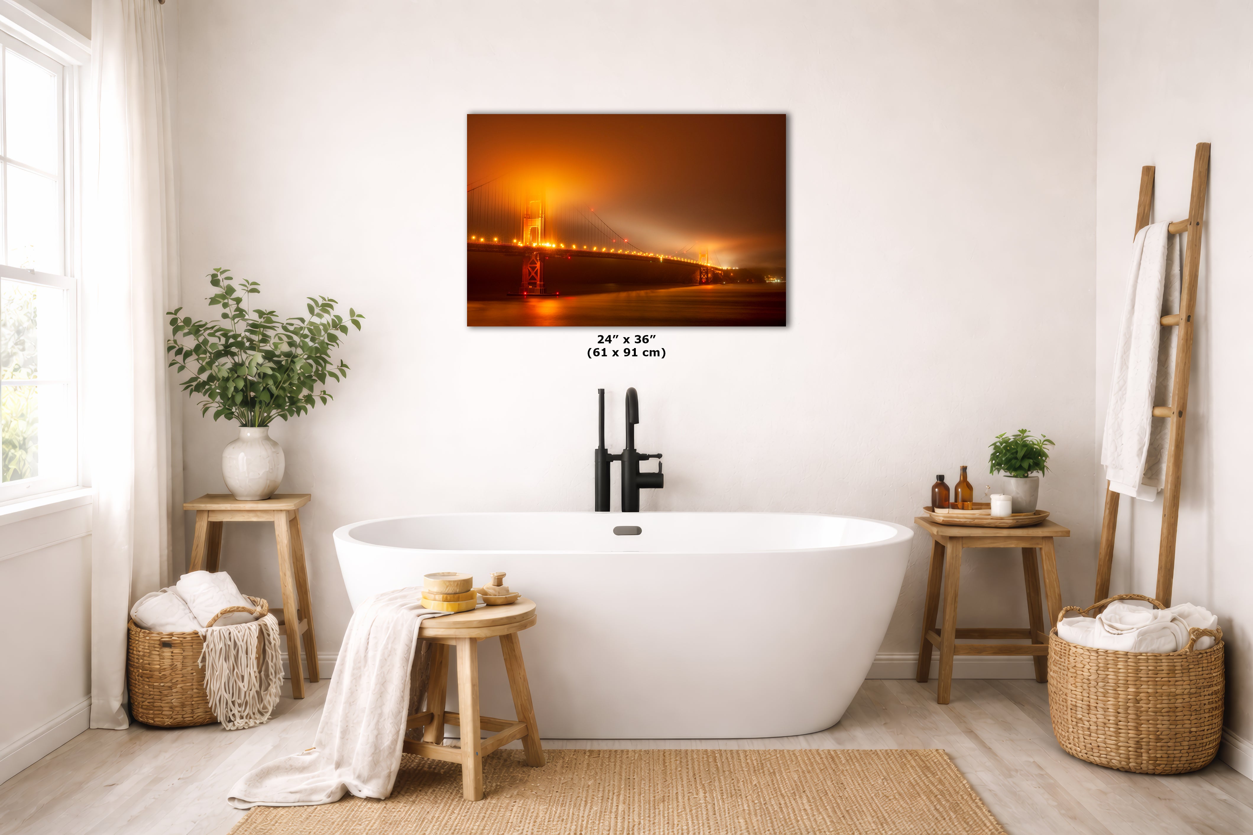 Limited Edition Fine Art Photography Bridge Picture, San Francisco's Glowing Golden Gate