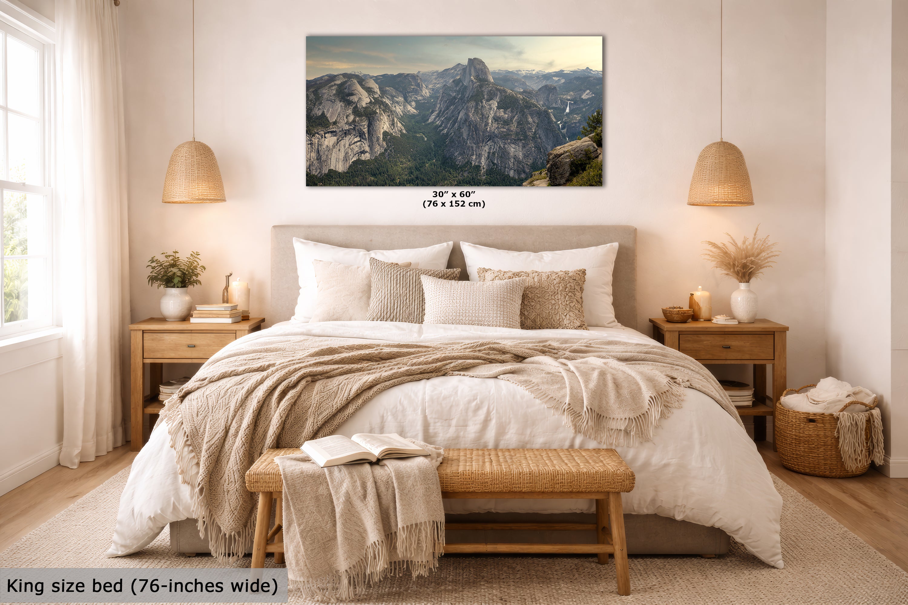 Glacier Point Yosemite National Park Nature Photo Relaxation Artwork of Half Dome for Meditation, Office, and House Decor
