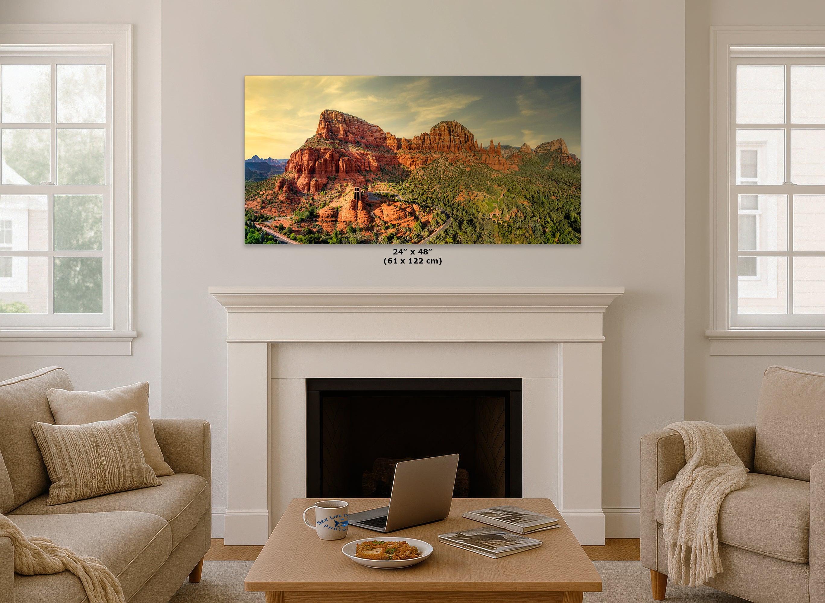 Chapel of the Holy Cross Sedona Arizona Desert Picture, Southwestern Nature Photo, Church and Canyon Photography