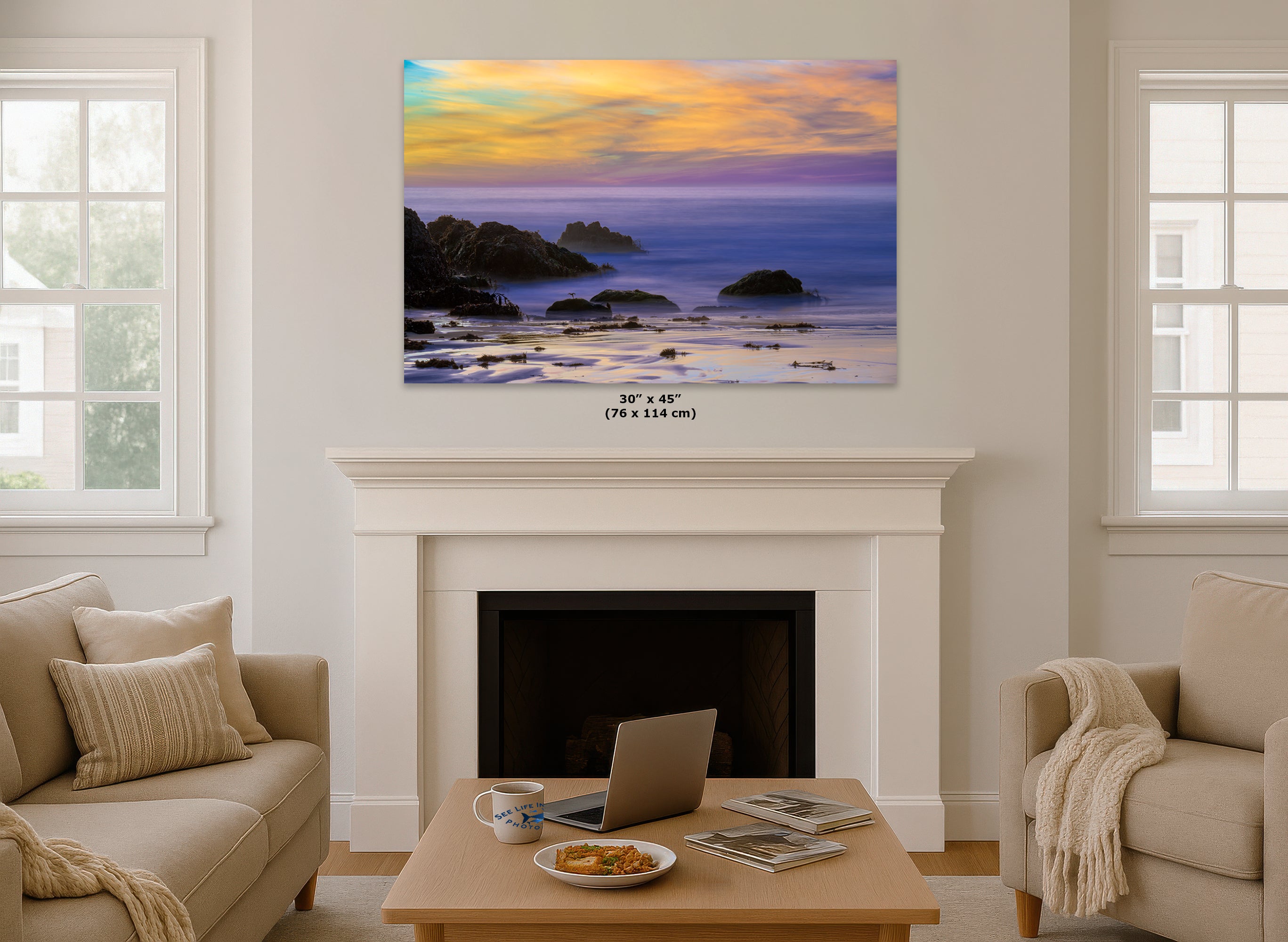 Limited Edition Fine Art Photography Ocean Picture, Pfeiffer Beach Big Sur Sunset