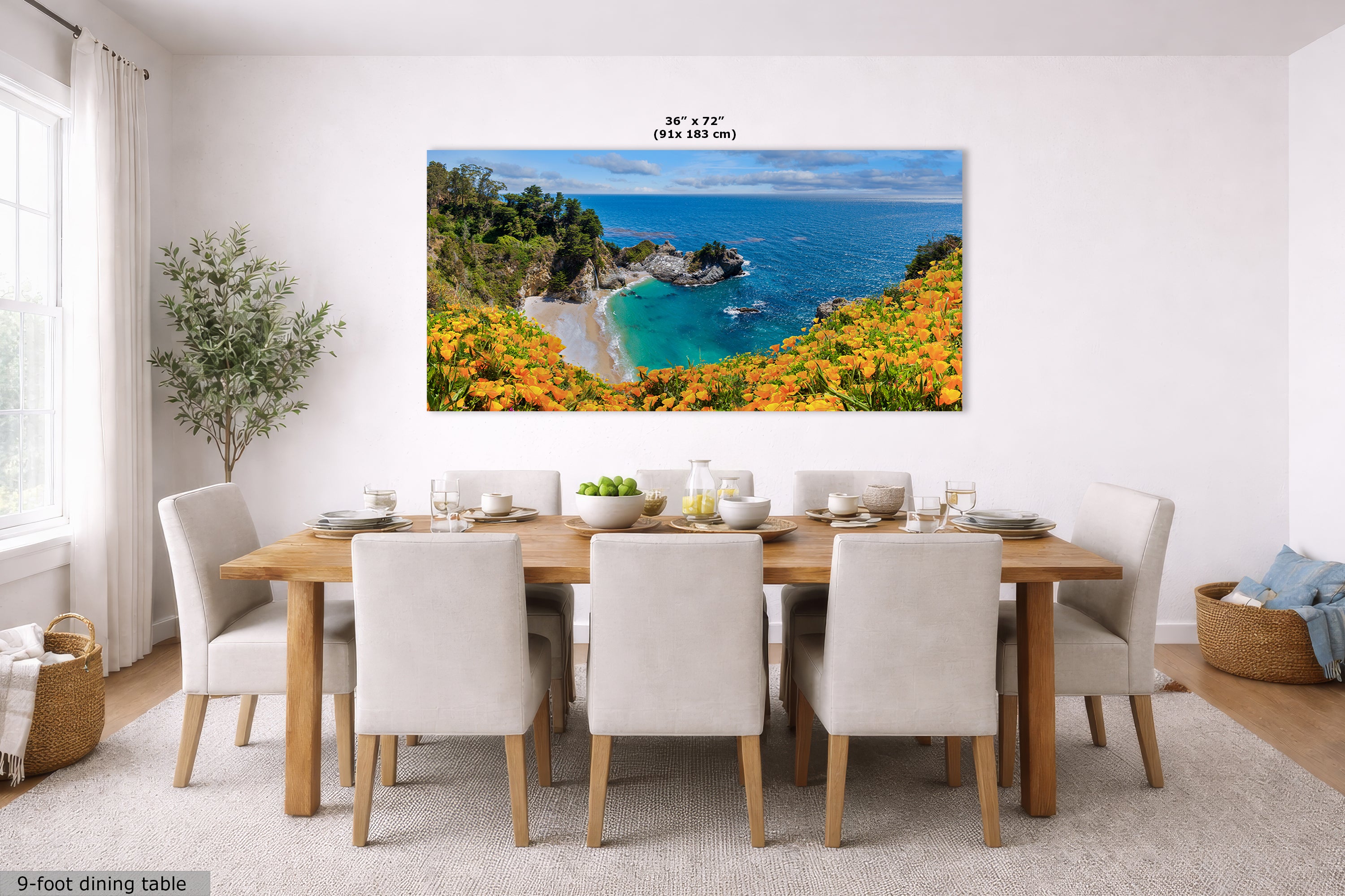 McWay Falls Wall Art Ocean Picture, Big Sur California Coastline Nature Photo