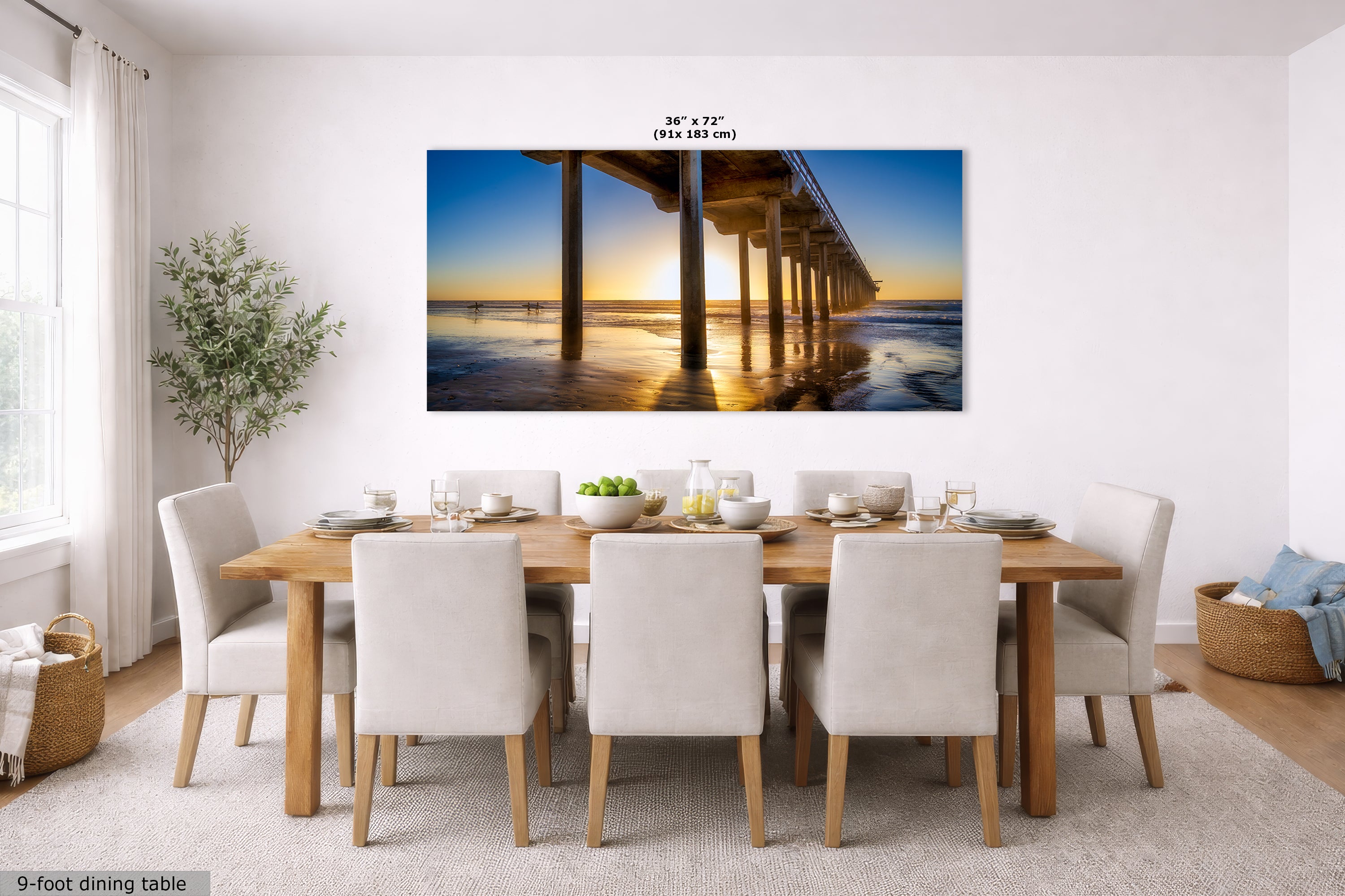 Limited Edition Fine Art Photography, Ocean Picture California Coastline Scripps Pier Sunset