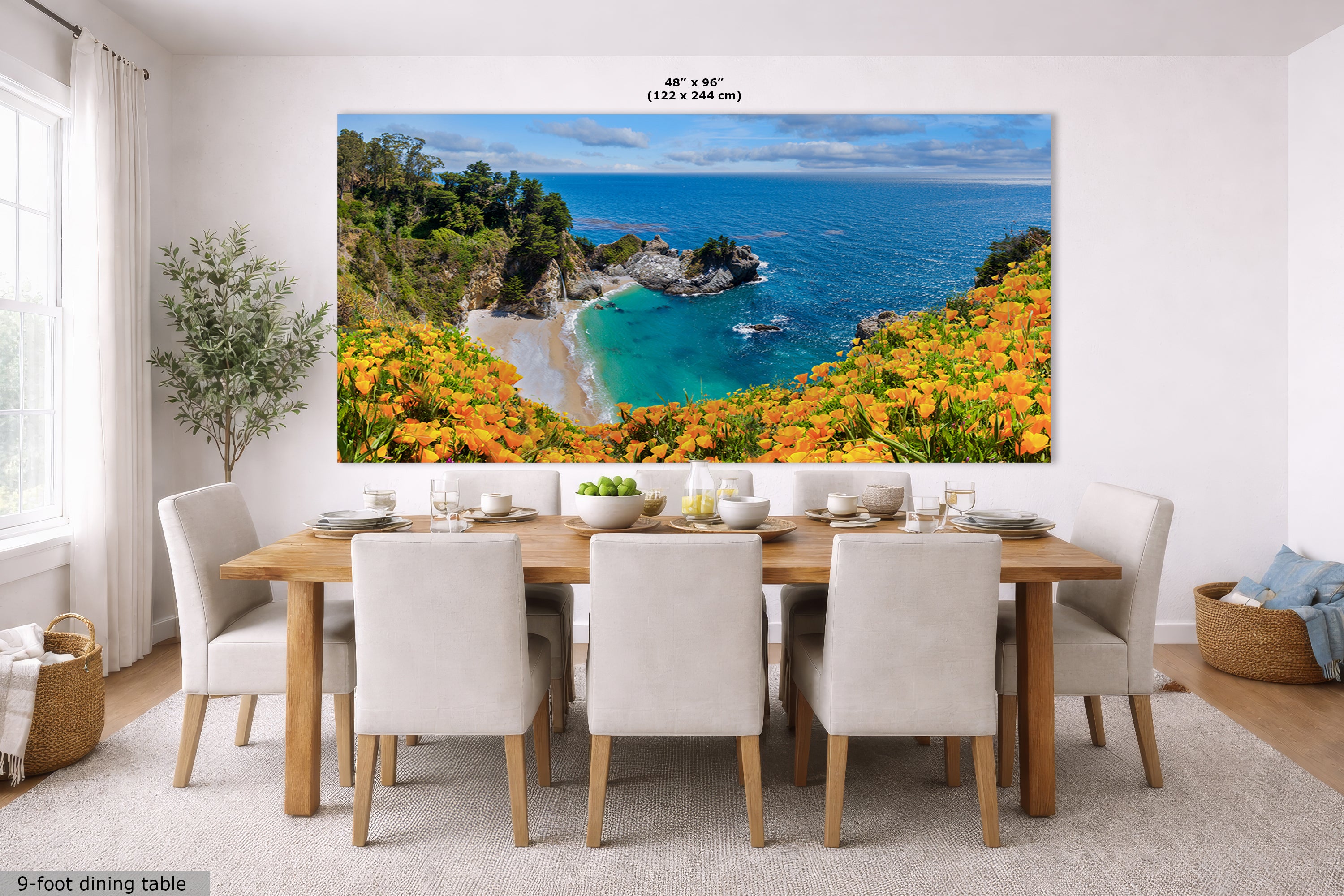 McWay Falls Wall Art Ocean Picture, Big Sur California Coastline Nature Photo