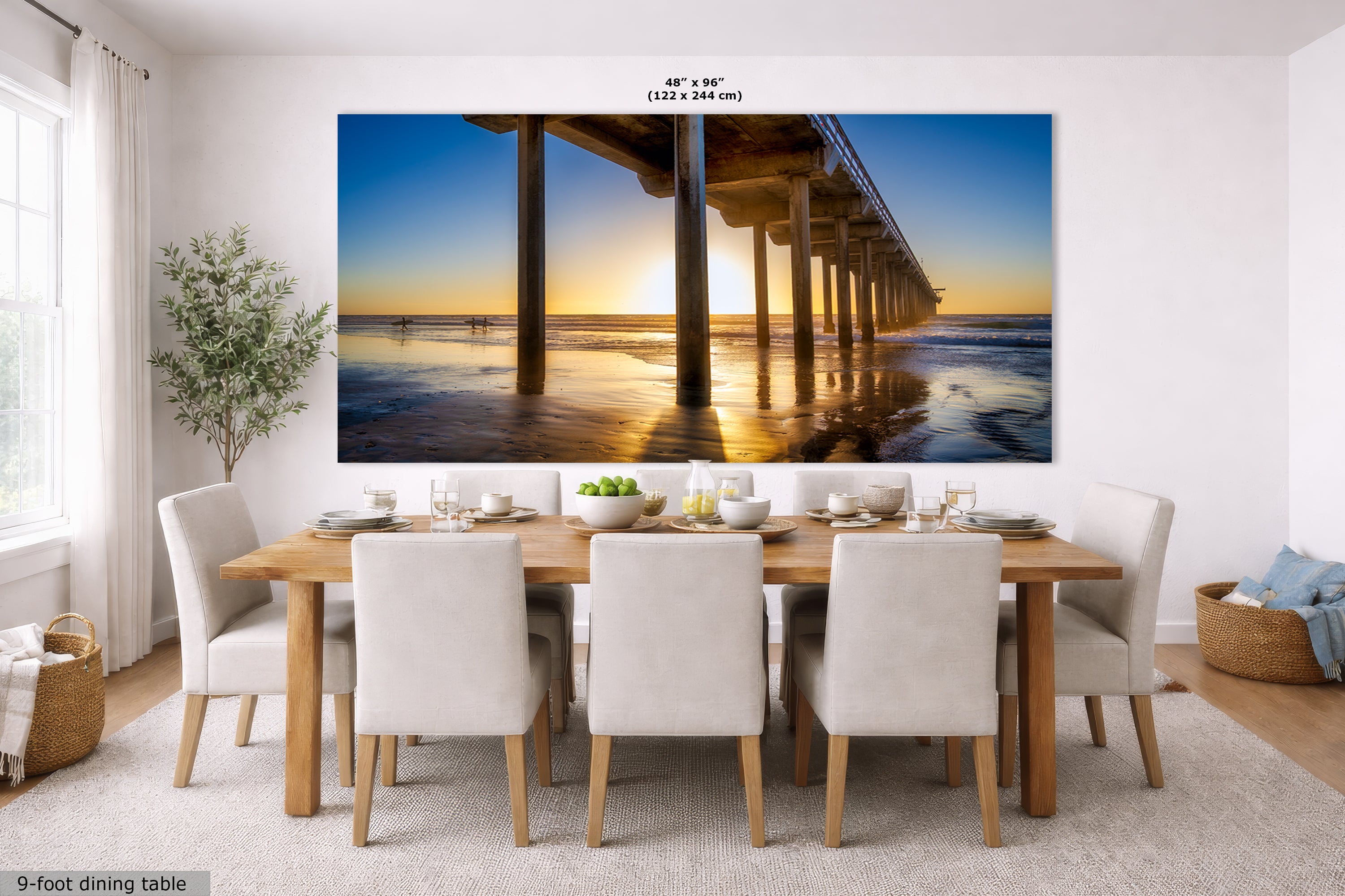 Limited Edition Fine Art Photography, Ocean Picture California Coastline Scripps Pier Sunset