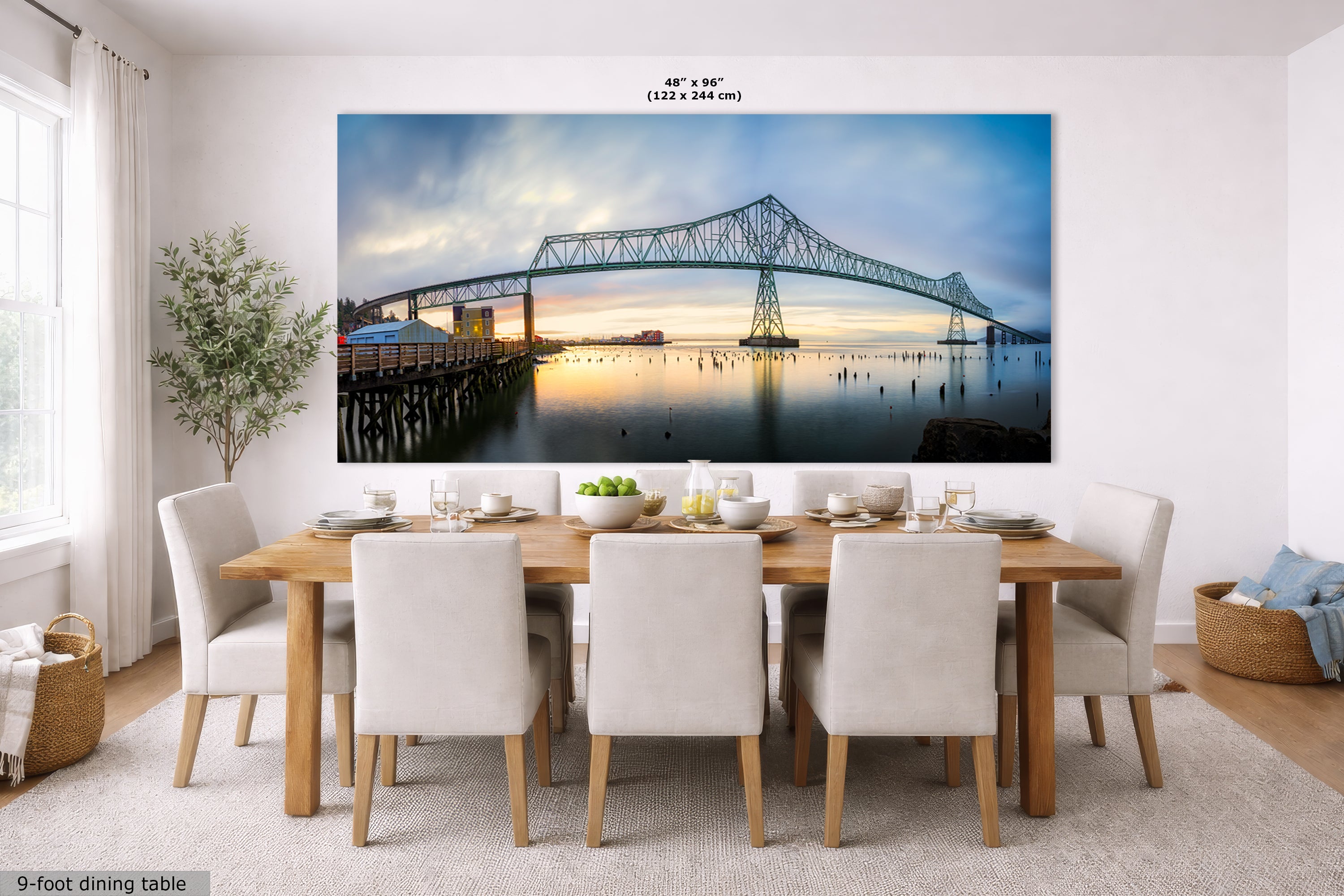 Astoria-Megler Bridge Picture Sunset, Oregon Coast Ocean Picture, Pacific Northwest