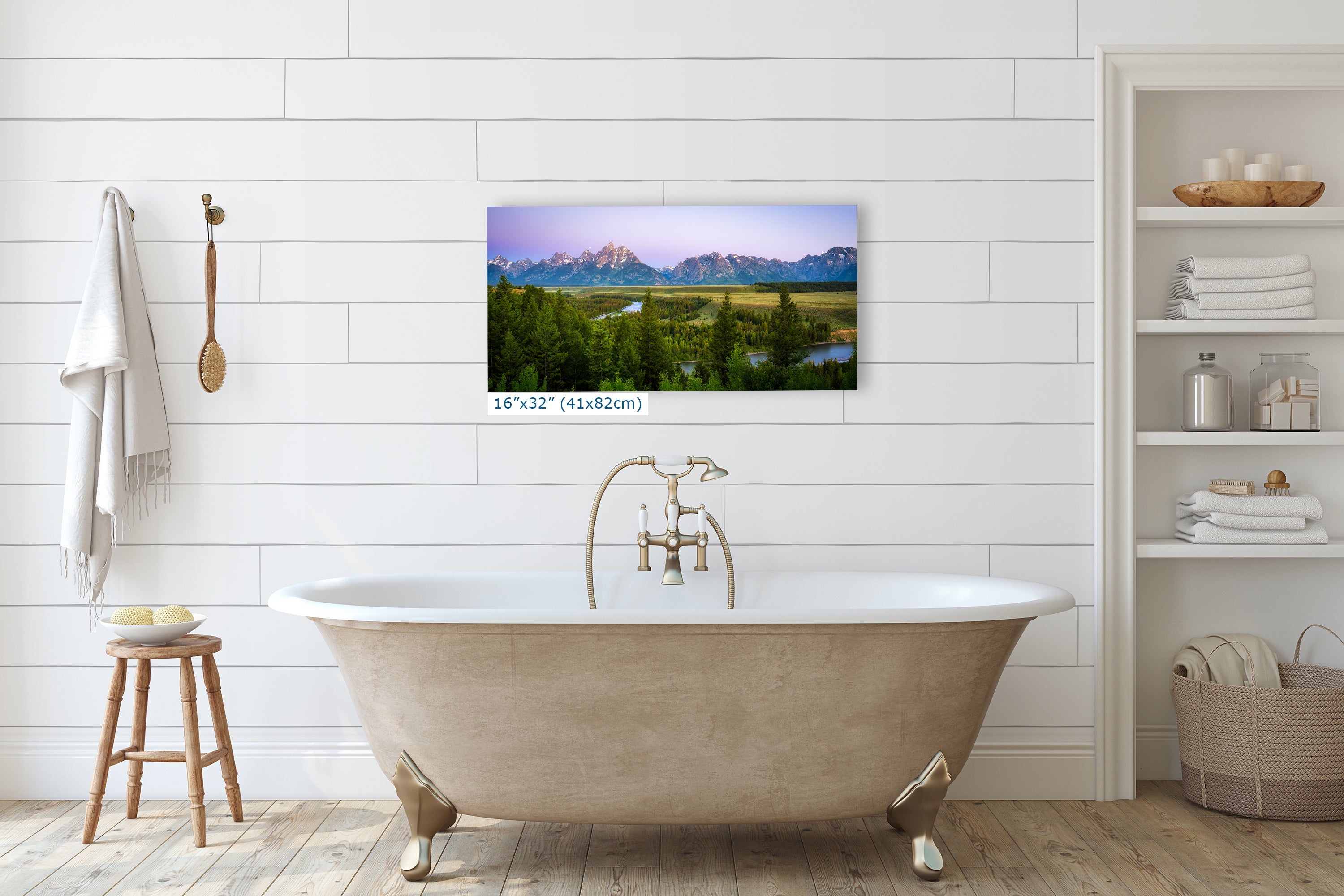 Grand Teton National Park Mountain Picture Panorama Nature Photo, Rustic Wall Art, Jackson Hole Scenery, Bohemian Decor