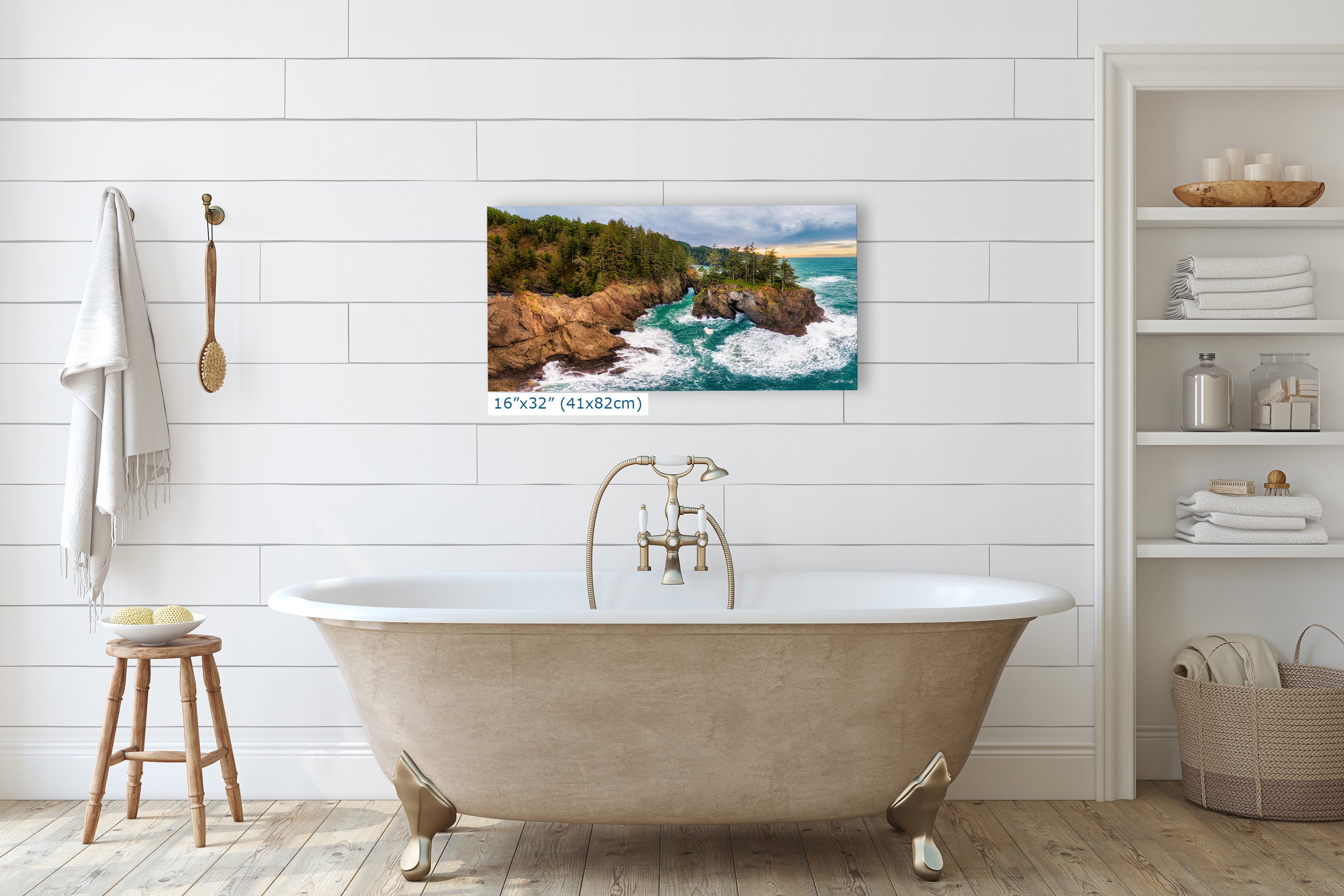 Oregon Coast Ocean Picture - Breathtaking Pacific Northwest Nature Photo for Relaxation, Meditation and Stylish Decor