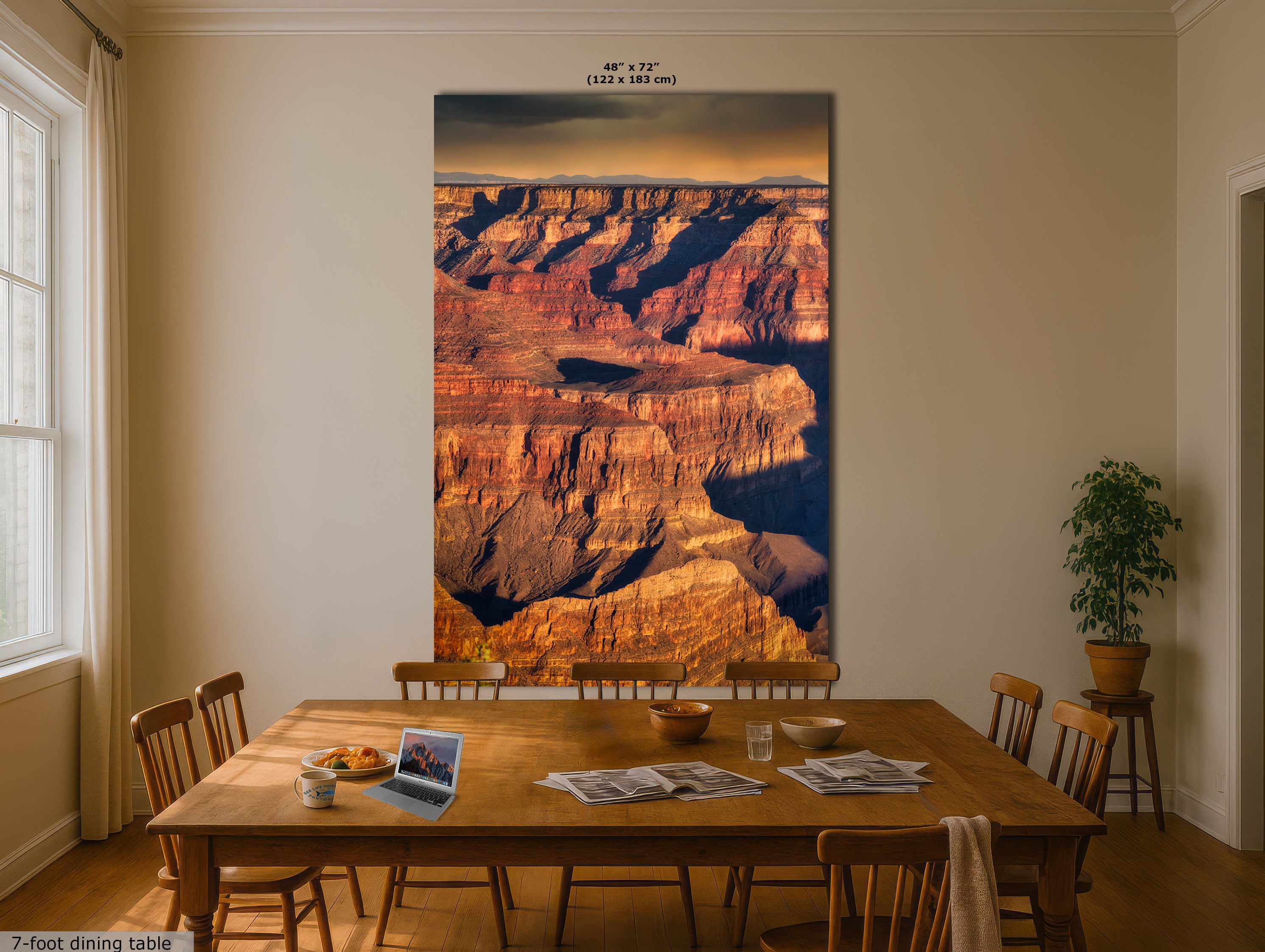 Grand Canyon National Park, Arizona Desert Picture Nature Photo, Bohemian Style Relaxation Artwork for Meditation, Apartment, Office & House Decor
