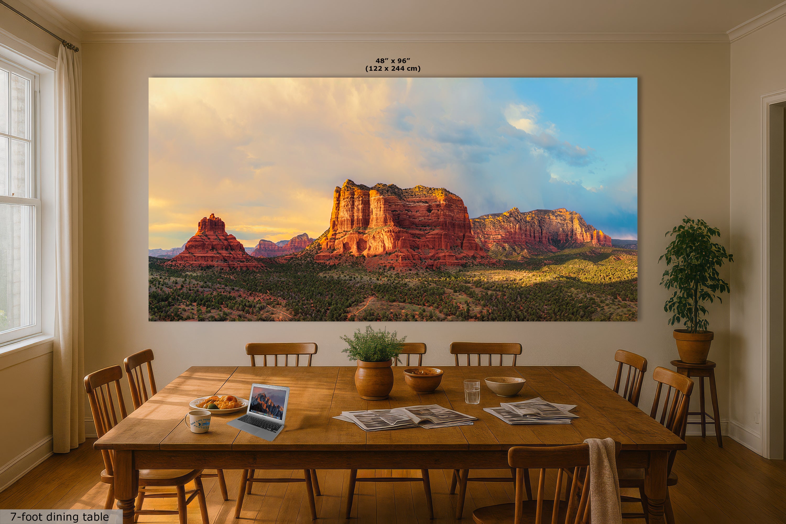 Courthouse Butte & Bell Rock Sedona Arizona Desert Picture, Southwestern Wall Art, Red Rock Scenic Nature Photo, House Decor Gift