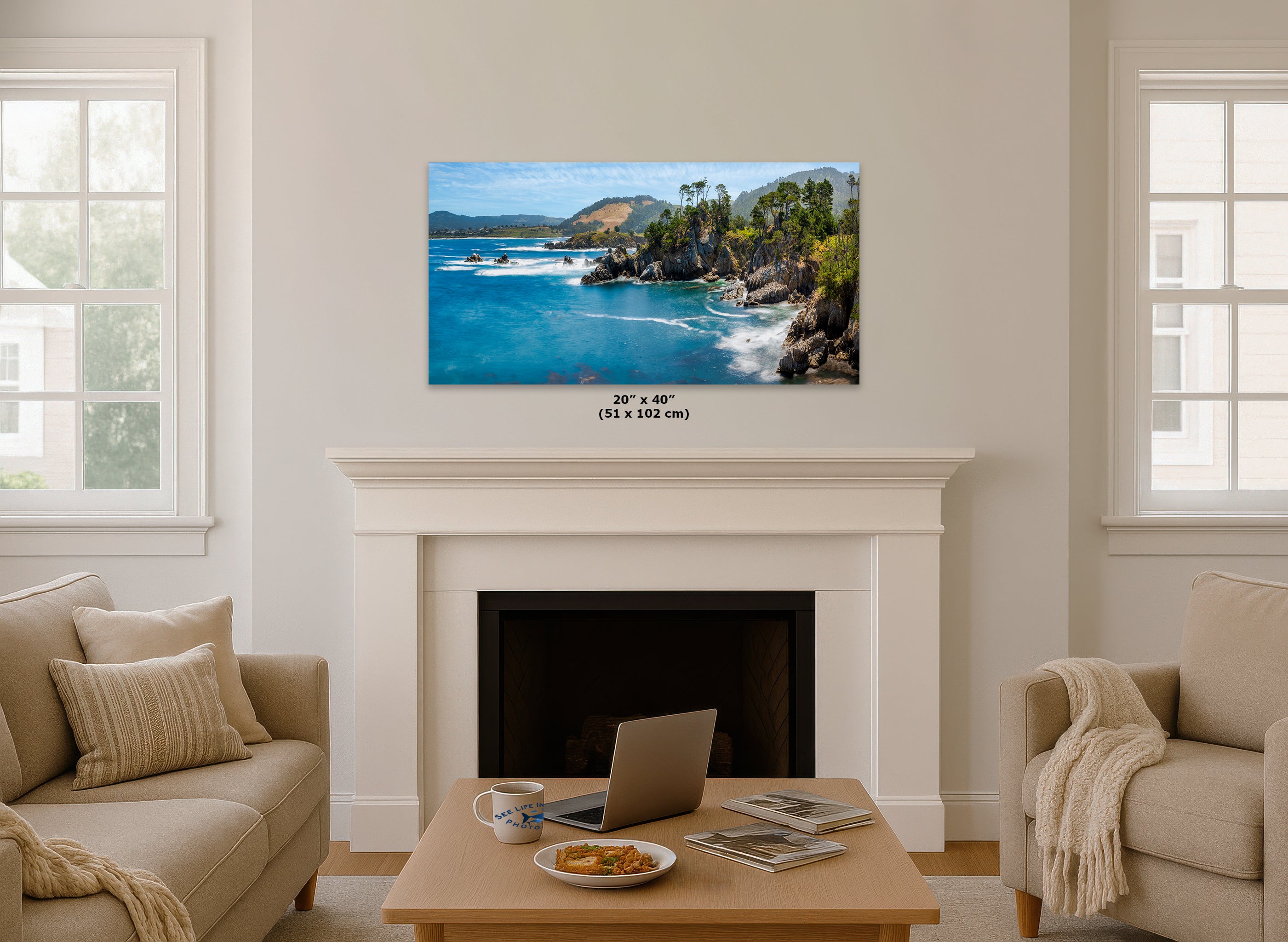 Point Lobos Carmel California Coastline Ocean Picture Seascape, Relaxation Artwork Nature Photo for Meditation, Office, Dorm, House Decor