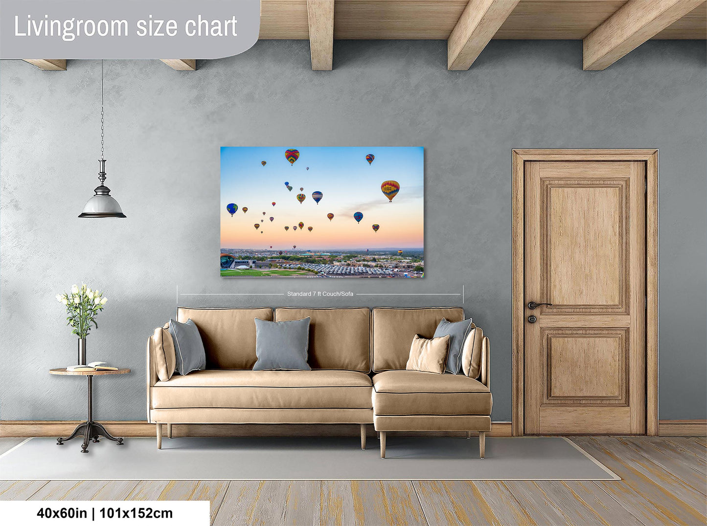 Airstream Rally Aerial View Sunrise Photograph from the 2024 Albuquerque Balloon Fiesta in New Mexico