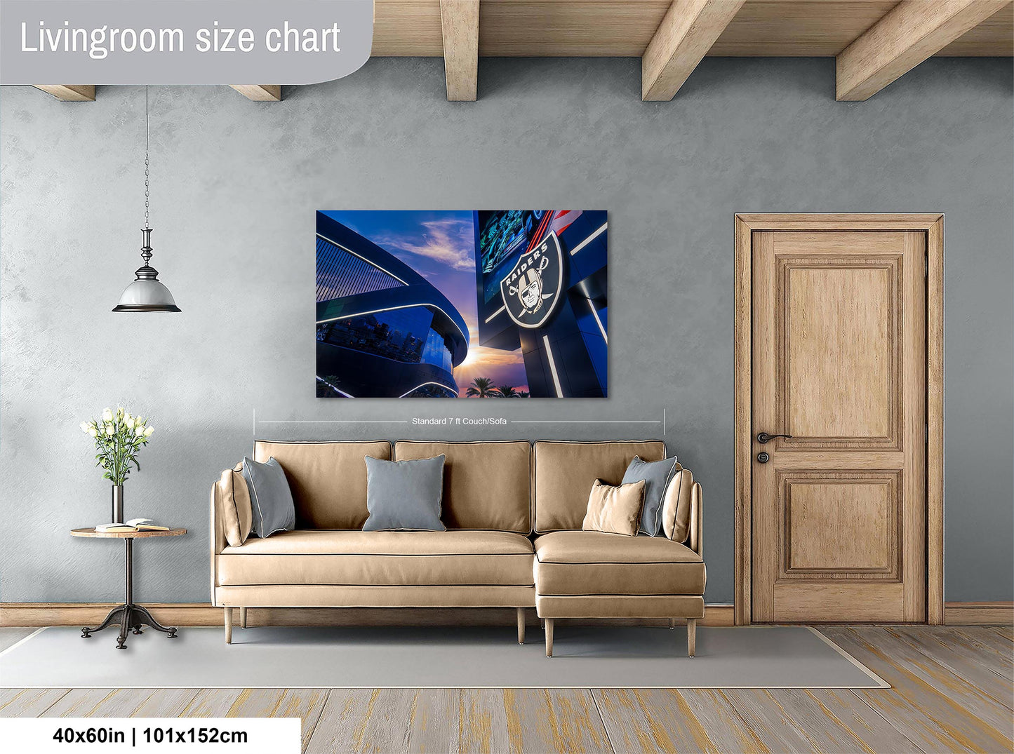 Las Vegas Raiders Football Gift Decor, Allegiant Stadium Photograph Poster, NFL Man Cave, Dorm Room & Office Wall Art