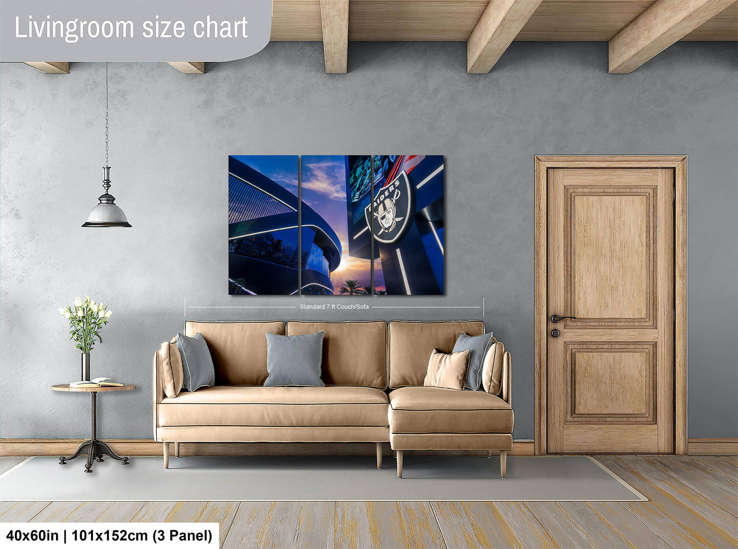 Las Vegas Raiders Football Gift Decor, Allegiant Stadium Photograph Poster, NFL Man Cave, Dorm Room & Office Wall Art