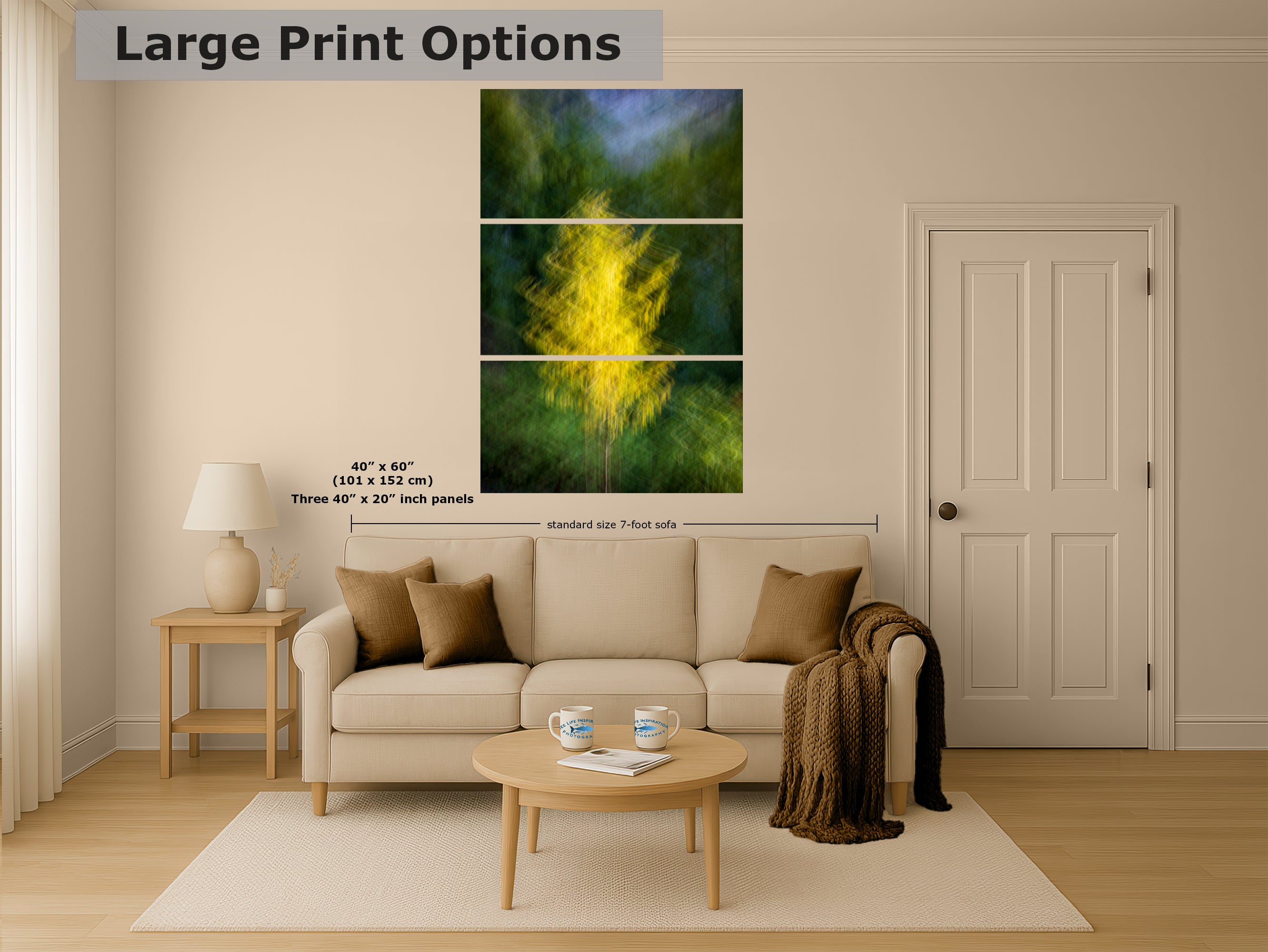 Impressionist Art Forest Picture Abstract Nature Photo, Relaxation Artwork, Forest Bathing Wall Decor, Meditation, Bohemian Style Canvas Print