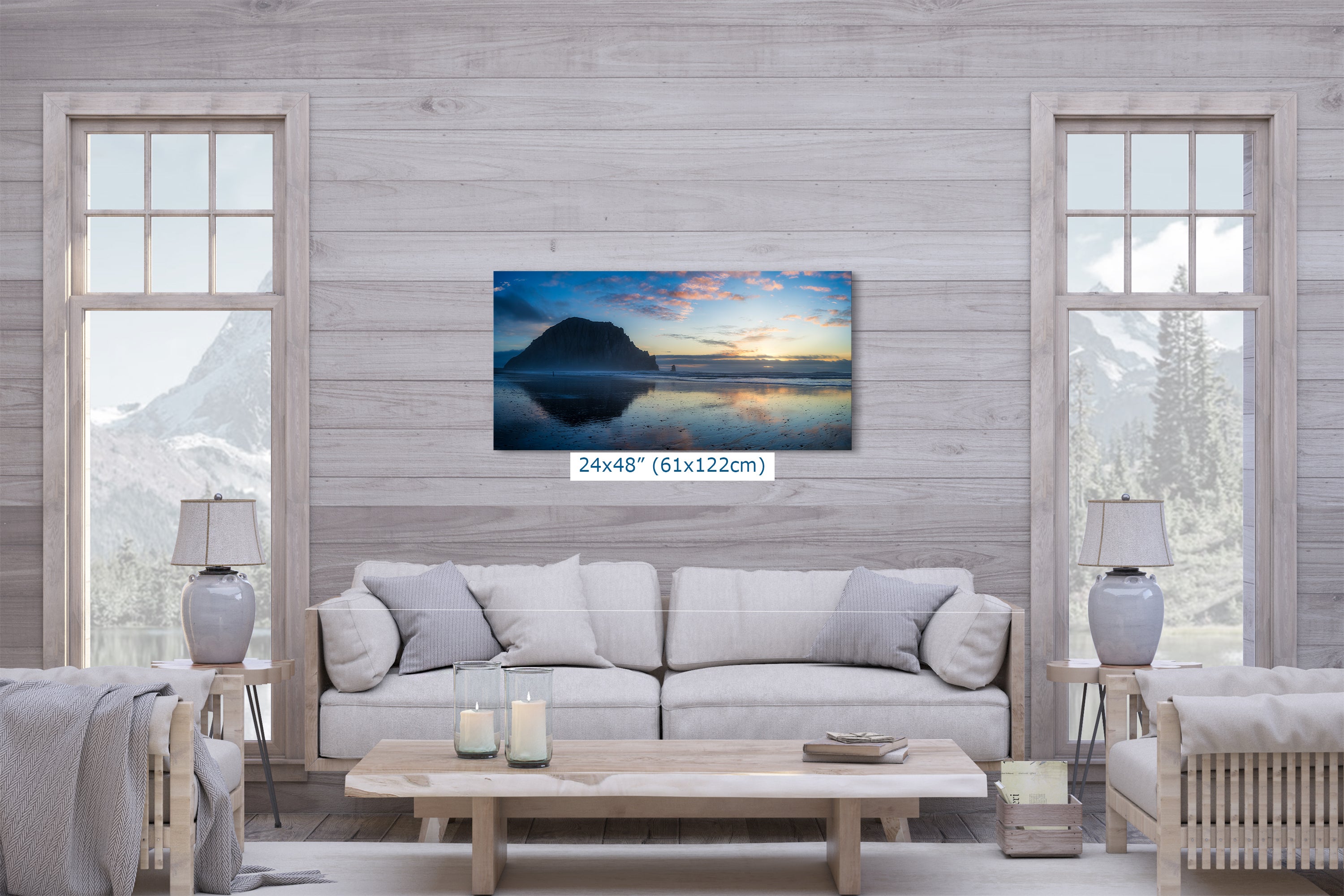 Morro Bay California Coastline Ocean Picture Nature Photo, Morro Rock Reflection, Coastal Relaxation Artwork, Dorm Room, Office & House Decor