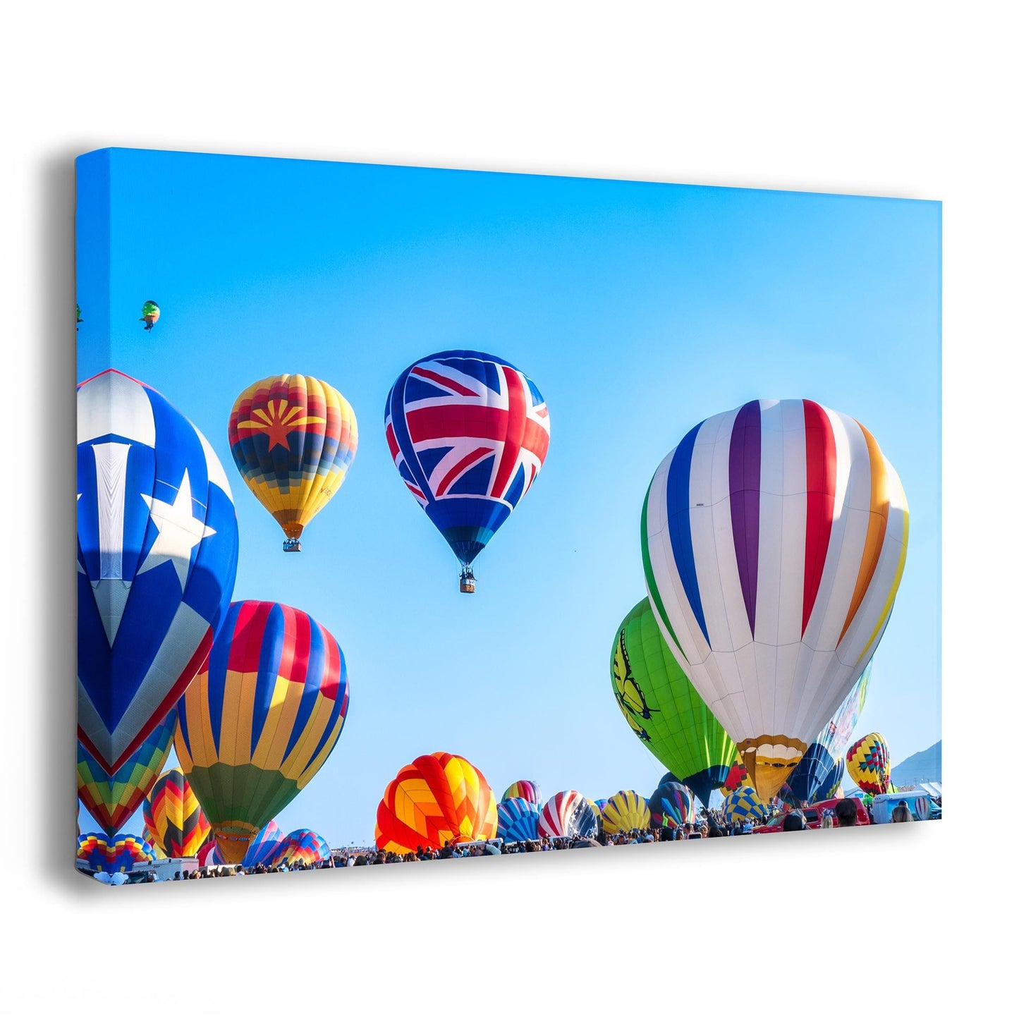 Union Jack Hot Air Balloon Festival Mass Ascension, Albuquerque New Mexico Balloon Fiesta Wall Art, Office, Cubicle & House Decor