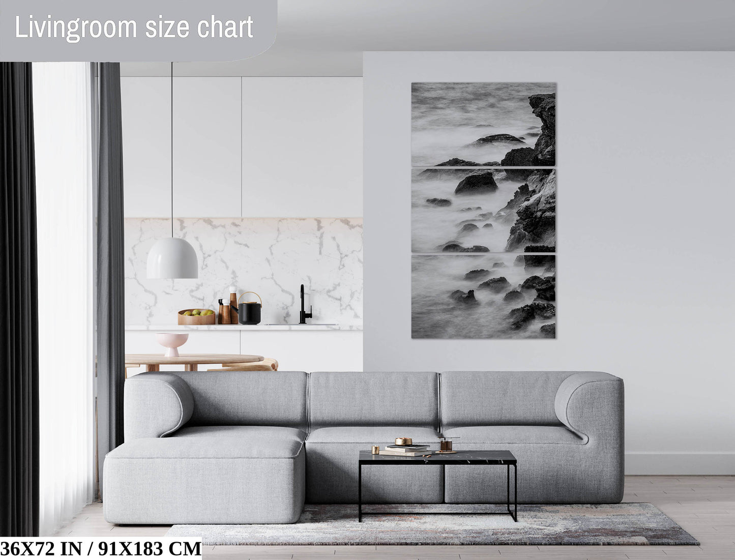 Point Lobos Carmel California Coastline Abstract Ocean Picture, Relaxation Artwork Nature Photo for Meditation, Office, Dorm, House Decor