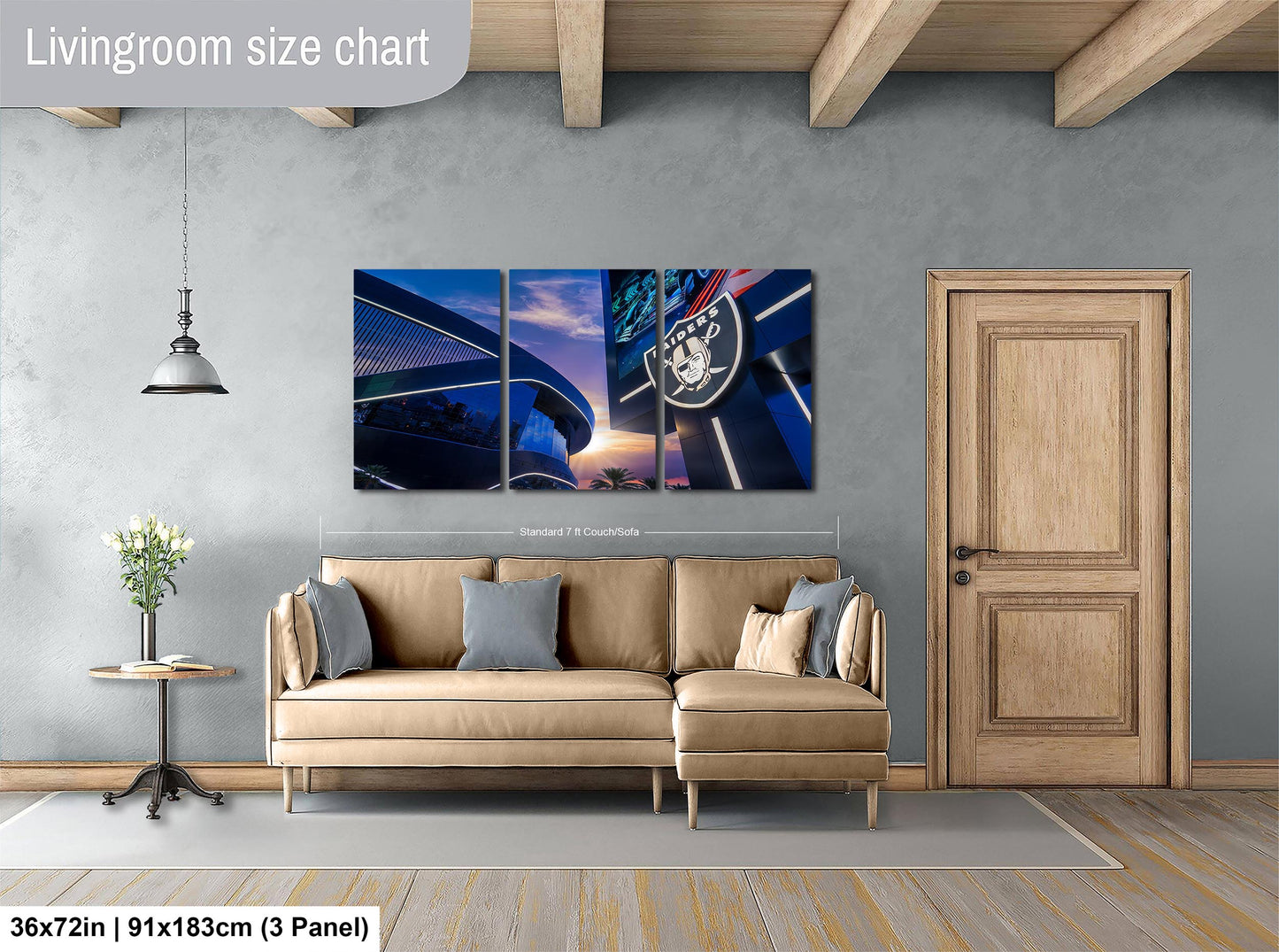 Las Vegas Raiders Football Gift Decor, Allegiant Stadium Photograph Poster, NFL Man Cave, Dorm Room & Office Wall Art