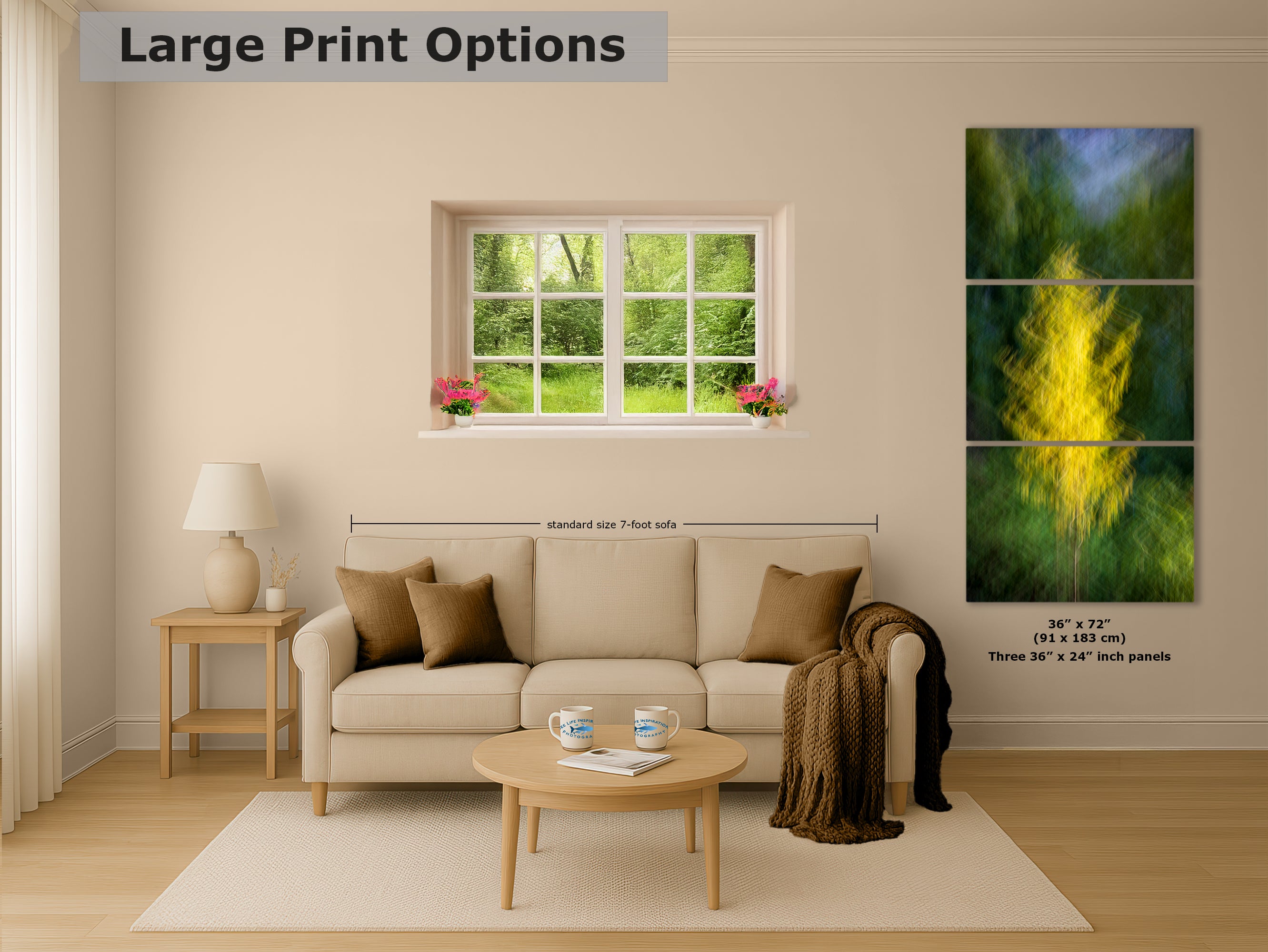 Impressionist Art Forest Picture Abstract Nature Photo, Relaxation Artwork, Forest Bathing Wall Decor, Meditation, Bohemian Style Canvas Print