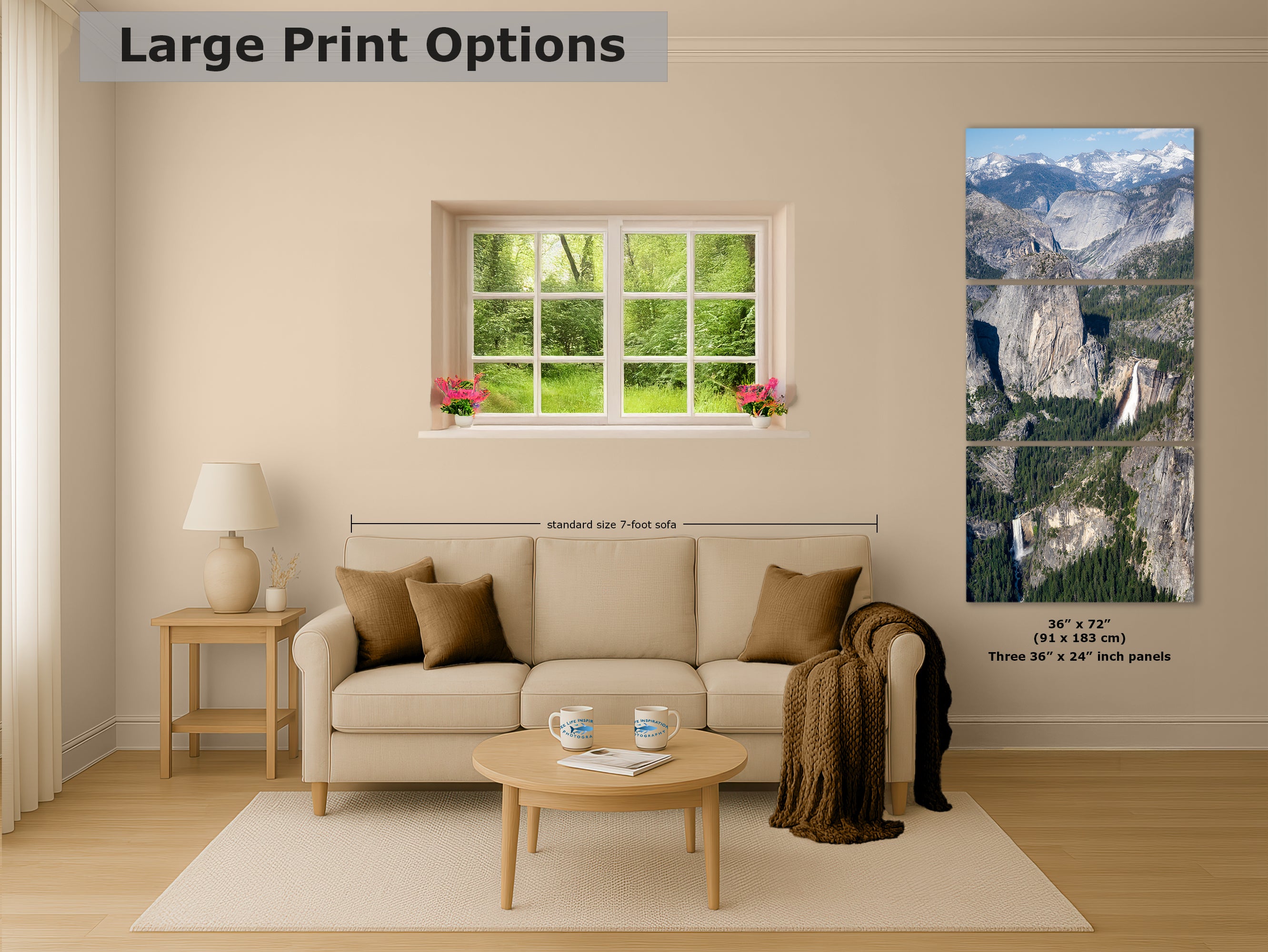Yosemite Wall Art, Glacier Point Mountain Landscape Nature Photo